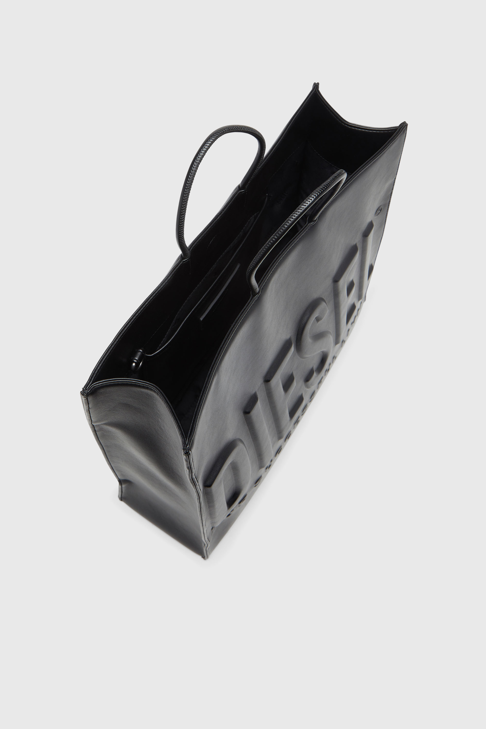 Diesel - DSL 3D SHOPPER EW X, Unisex's Dsl 3D - Shopping bag with embossed logo in Black - 4
