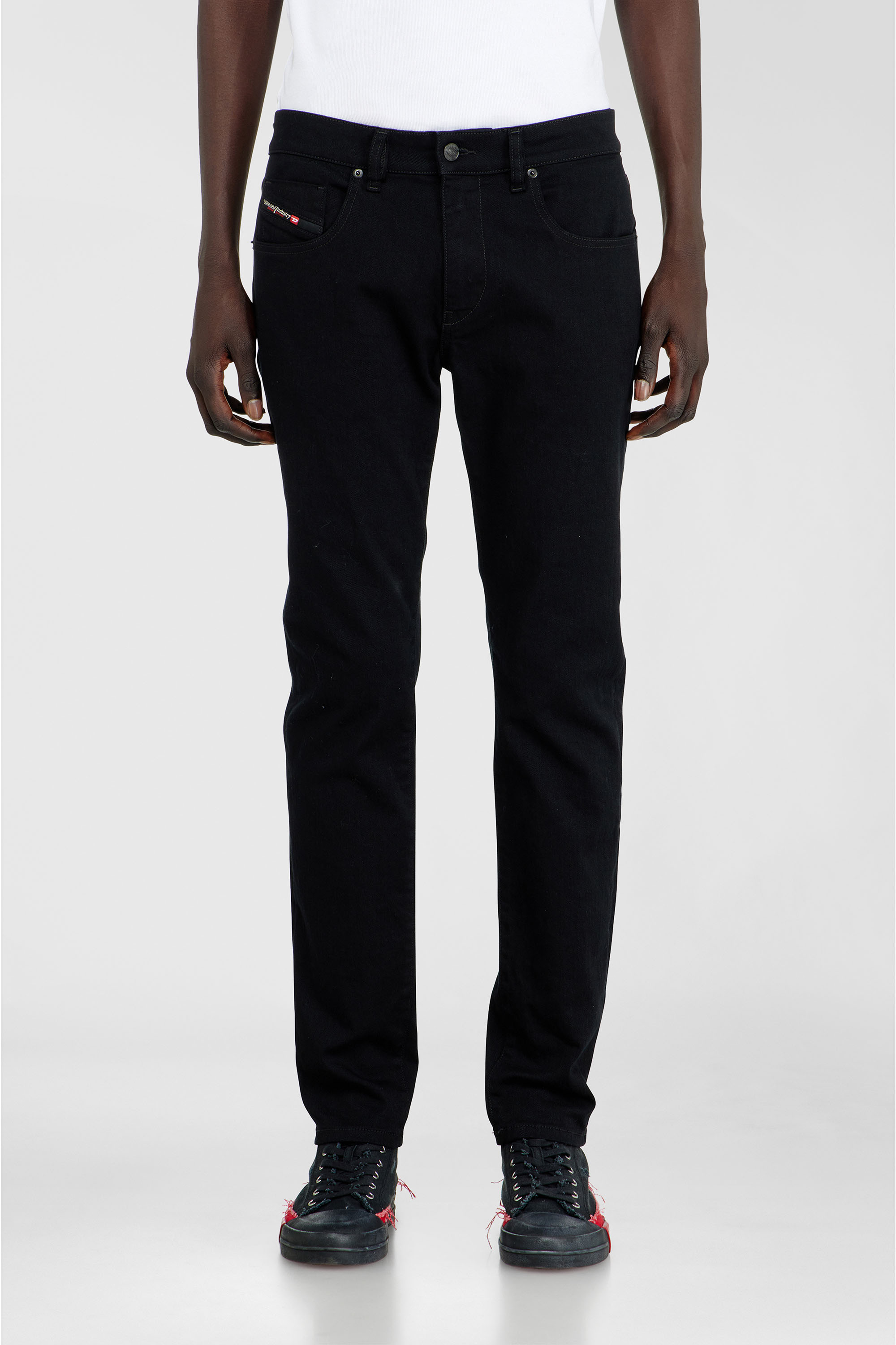 Diesel - Man's Slim Jeans 2019 D-Strukt 069YP, Black/Dark grey - 4