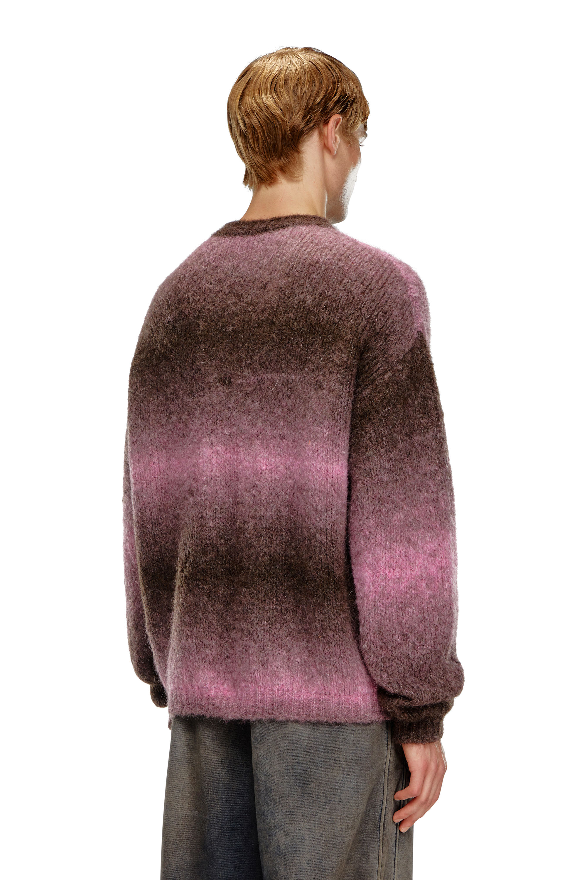 Diesel - K-RASTA, Man's Dégradé jumper in alpaca blend in Violet - 4