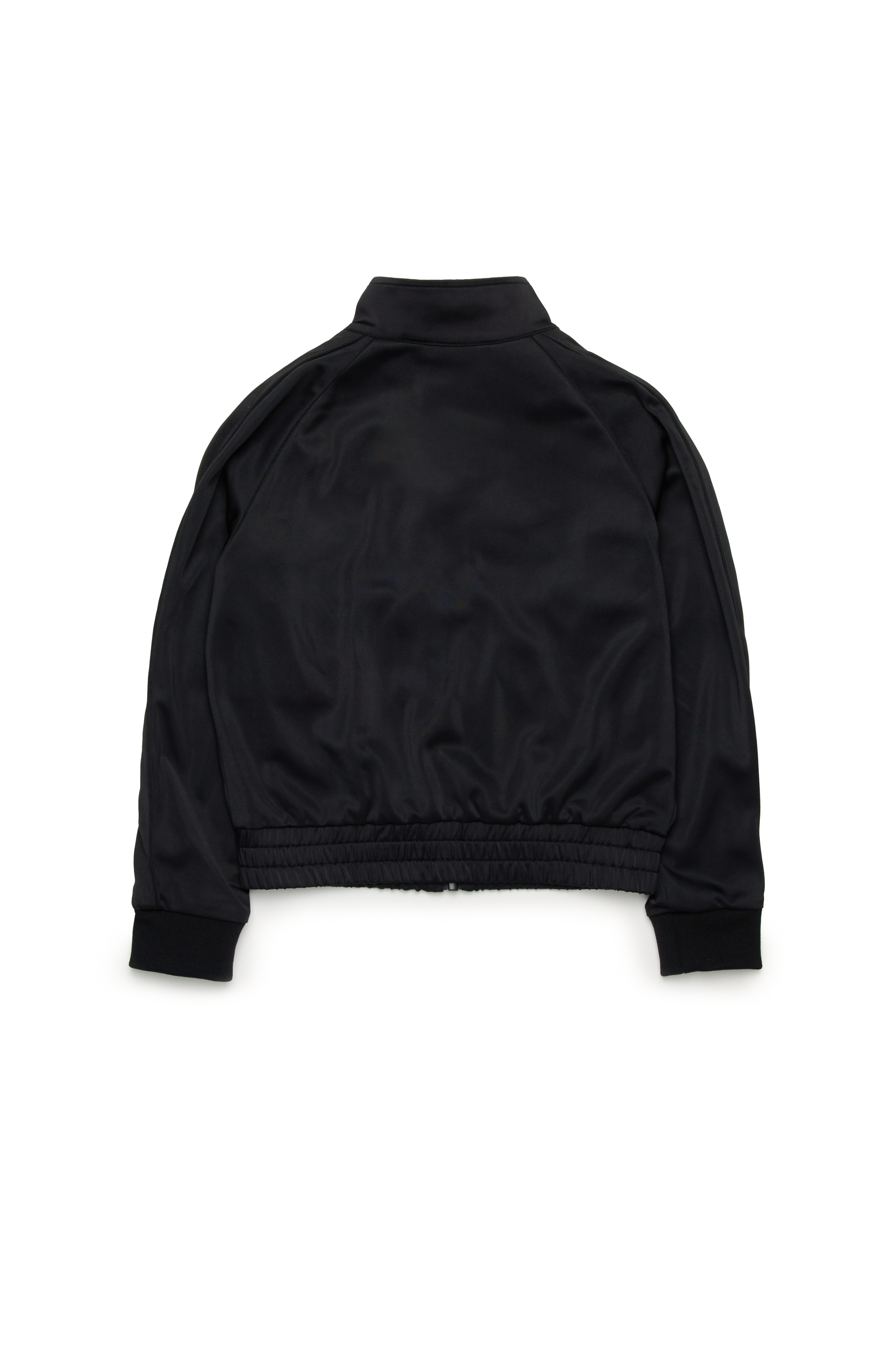 Diesel - SGLORIOUS, Woman's Track jacket in satin and tech jersey in Black - 2