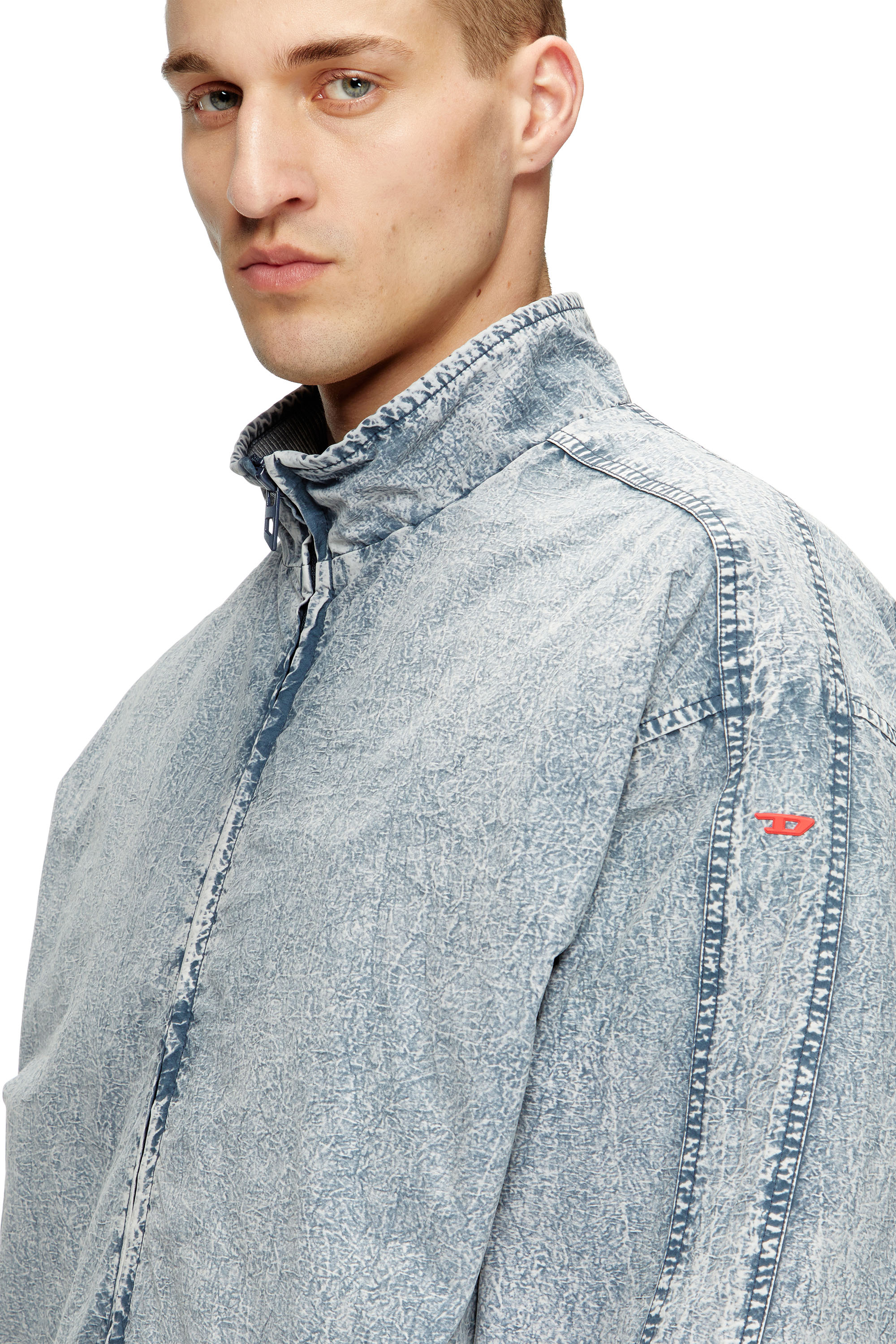 J-WILSON, Light Blue Diesel - J-WILSON, Man's Jacket in recycled nylon taslan in Light Blue - 5