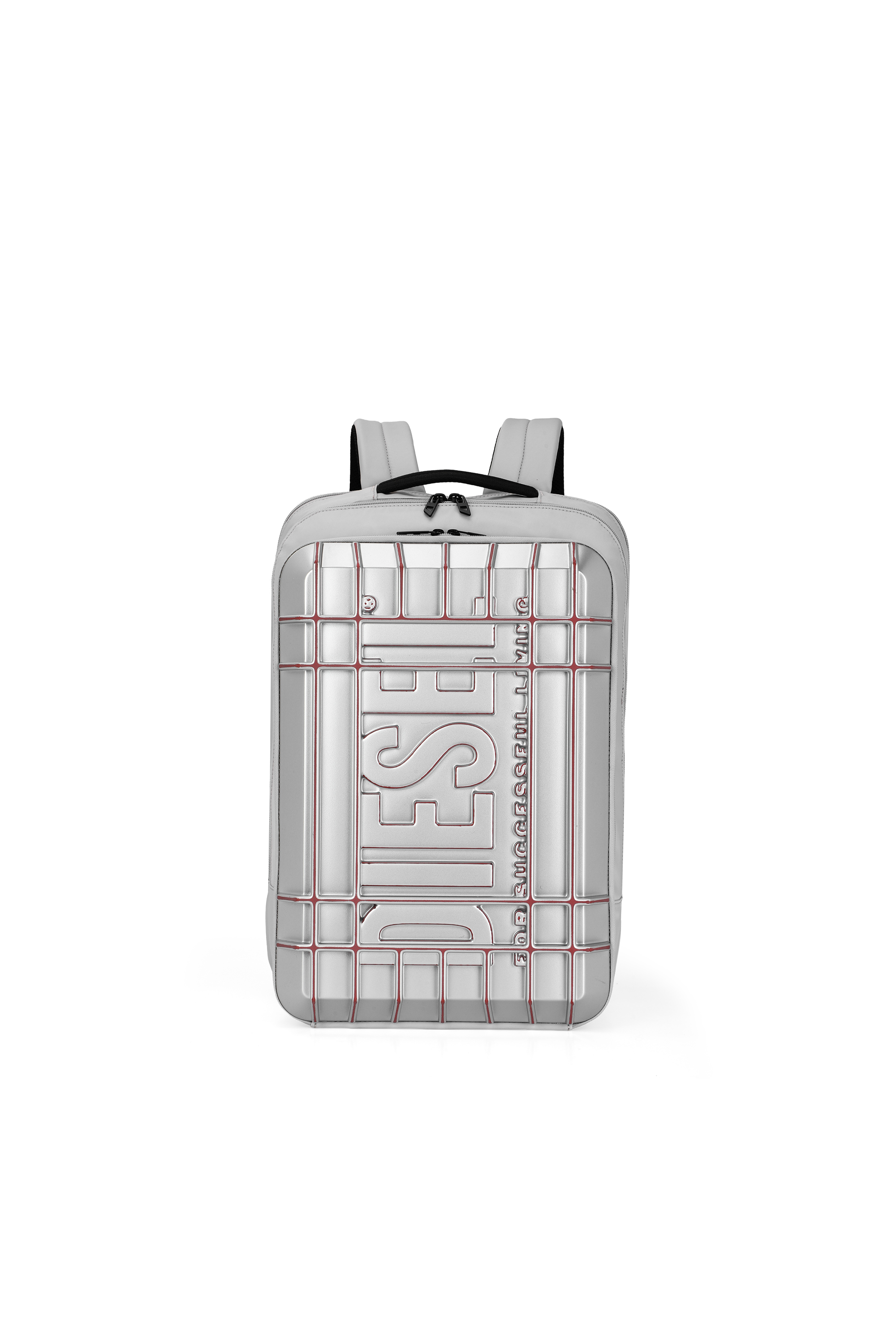 Diesel - DIESEL PC STRONG IMAGE BACKPACK- DSB005, Unisex's Rugged travel backpack in Silver - 1
