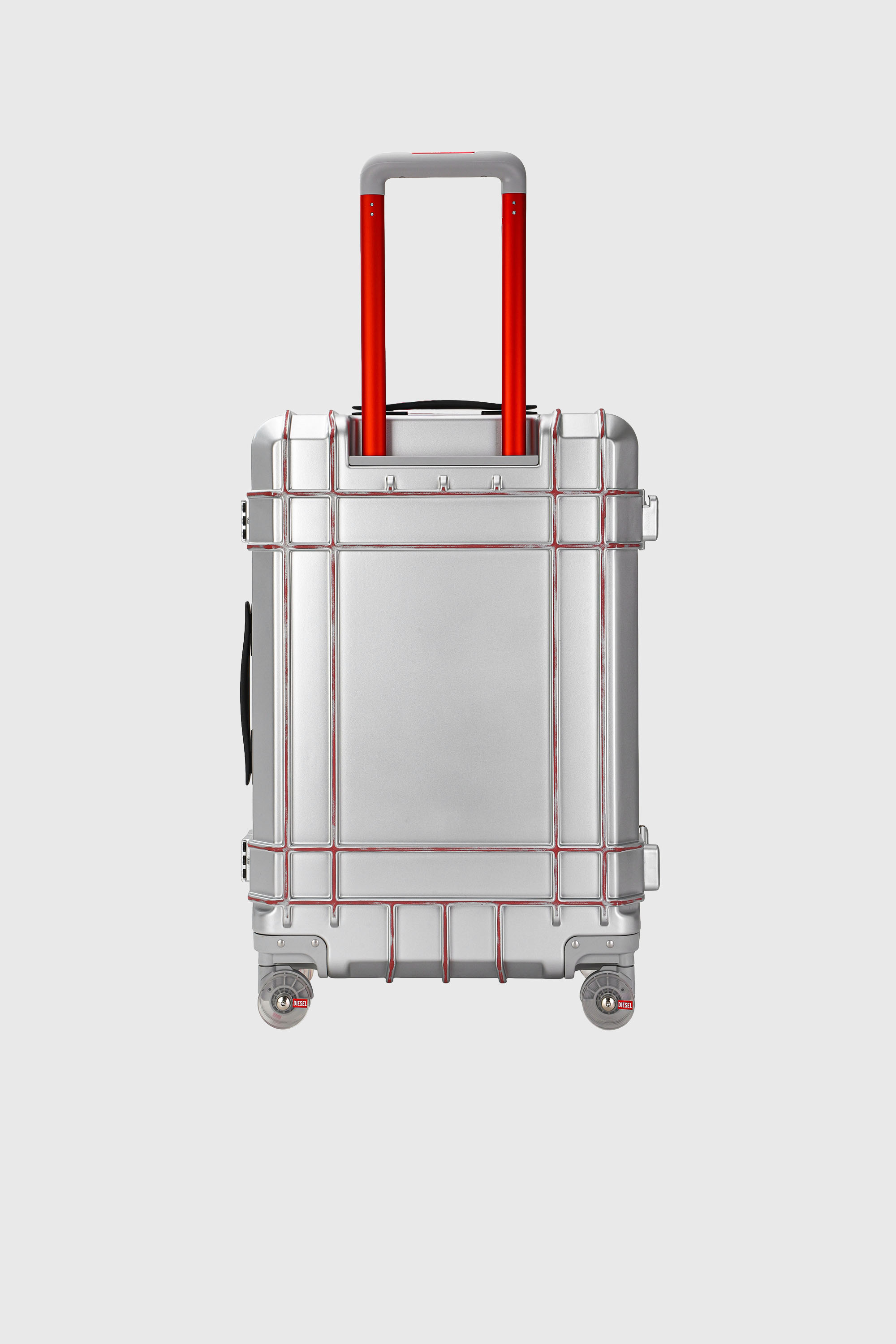 Diesel - DIESEL PC STRONG IMAGE TROLLEY- DSL003, Unisex's Rugged suitcase size M in Silver - 2
