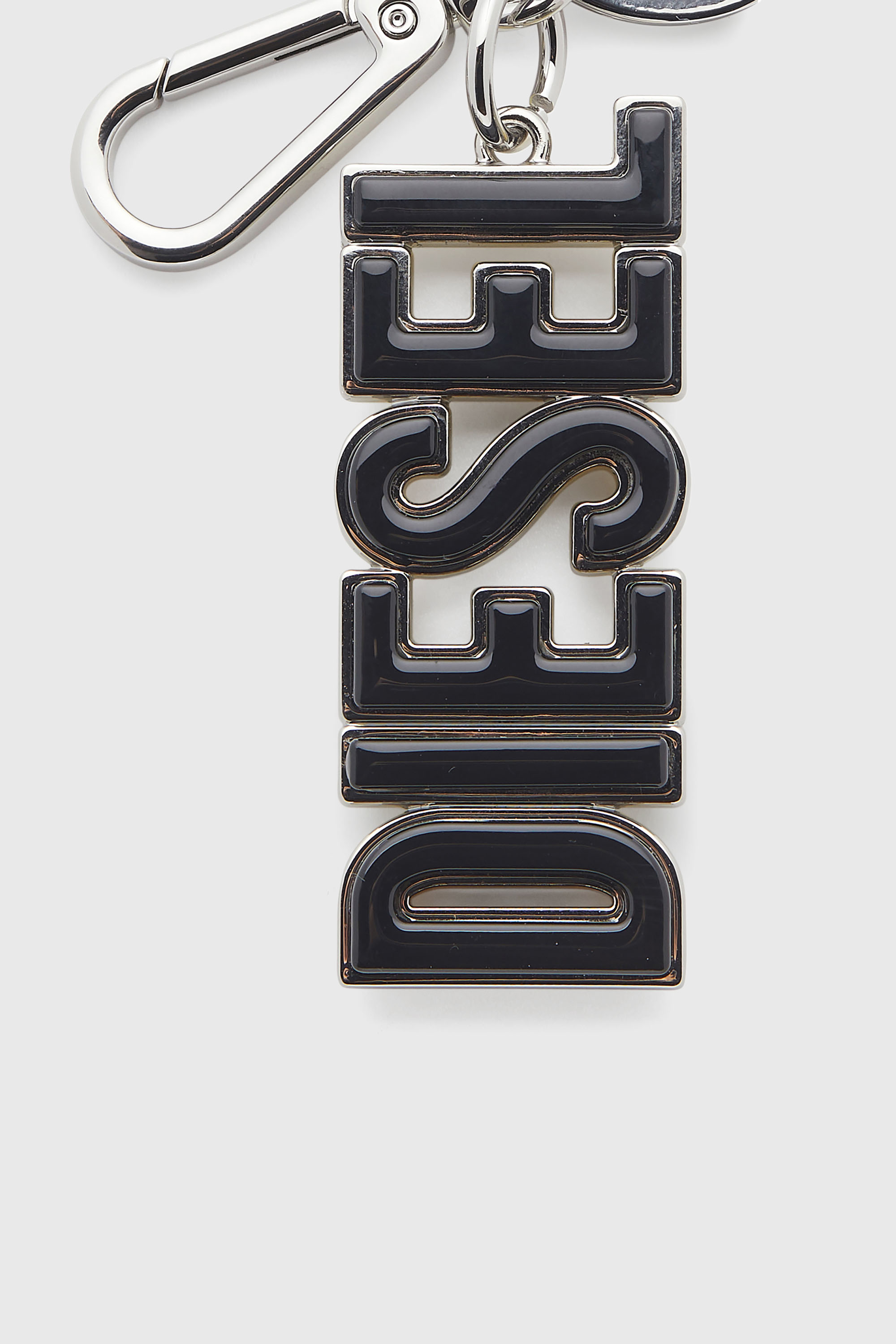 Diesel - DSL 3D KEY RING, Man's Metal and resin DIESEL keyring in Black/Yellow - 3