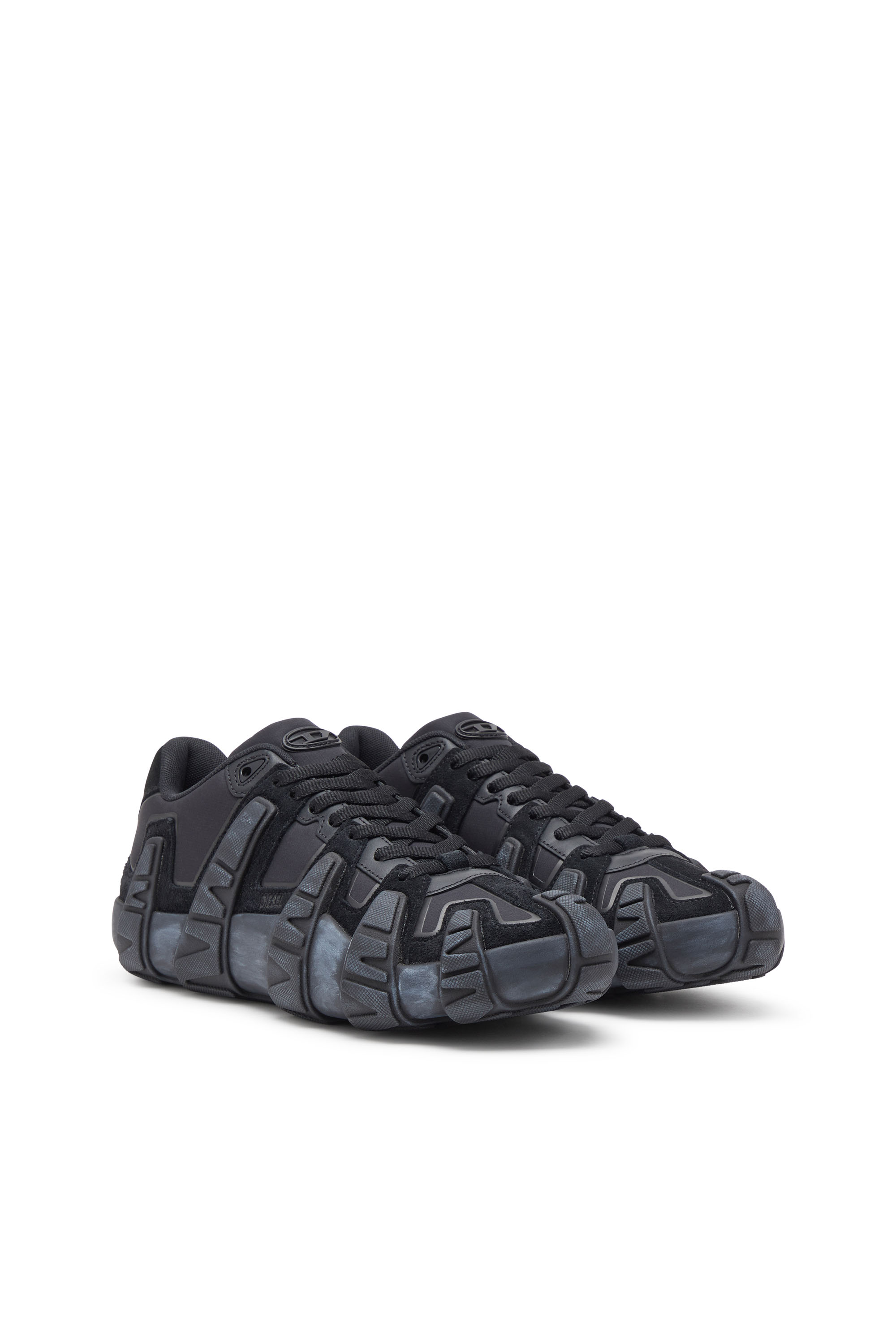Diesel - S-D-GRIFFE LOW, Man's S-D-Griffe - Nylon sneakers in Black/Blue - 2