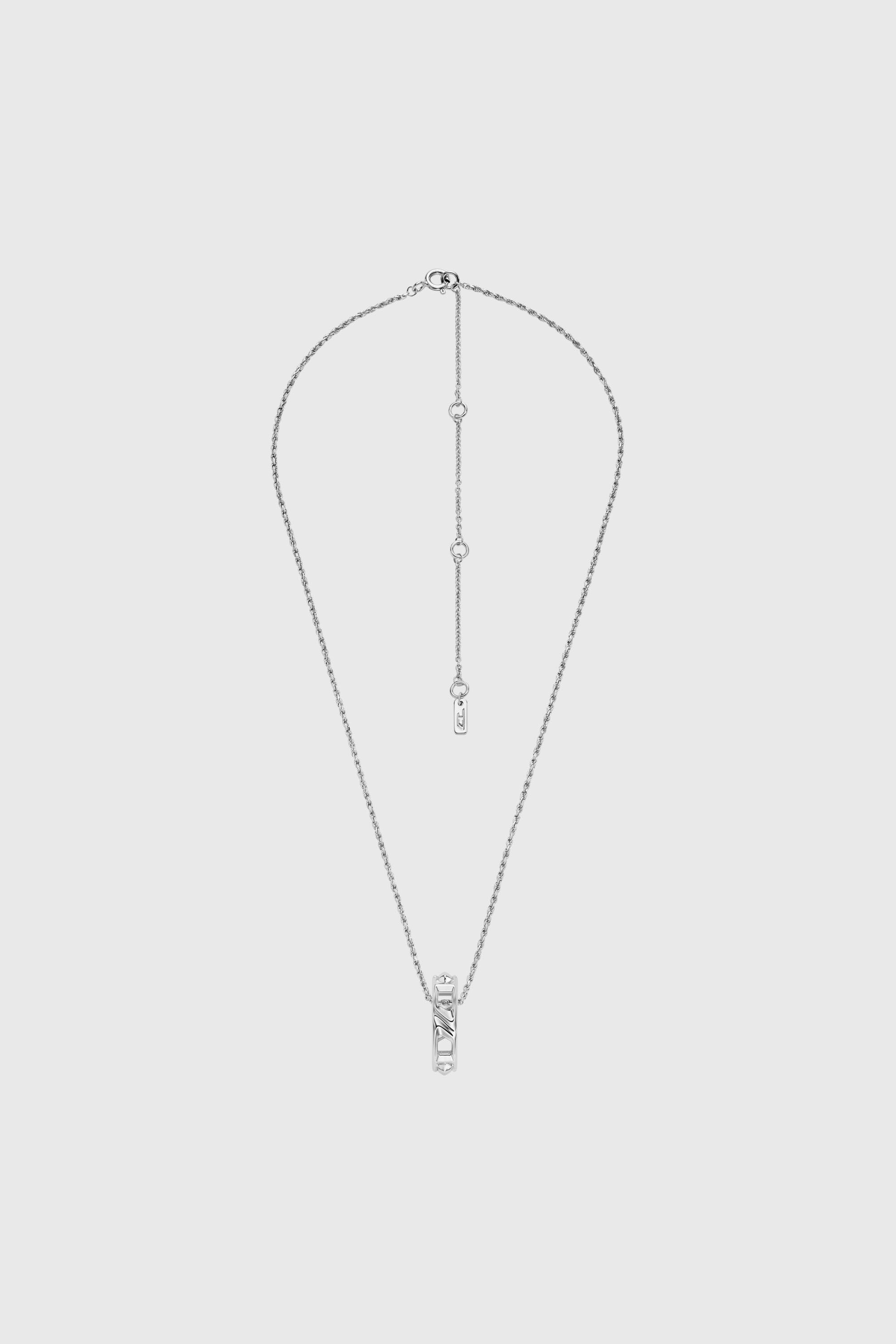 Diesel - DL1367040 STERLING SILVER JEWEL, Unisex's Sterling silver pendant necklace in Silver - 1