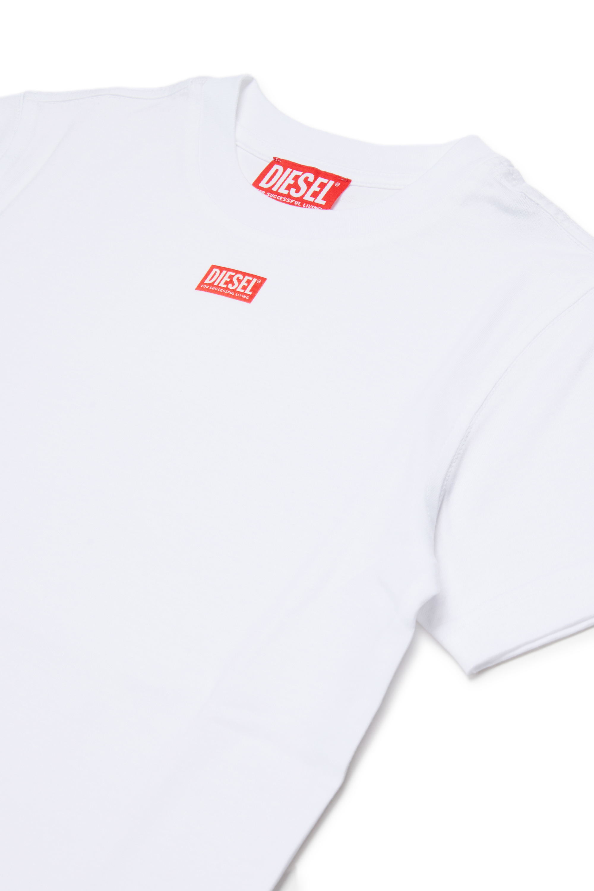 Diesel - TJUSTR7, Man's Cotton T-shirt with small Biscotto logo in White - 3