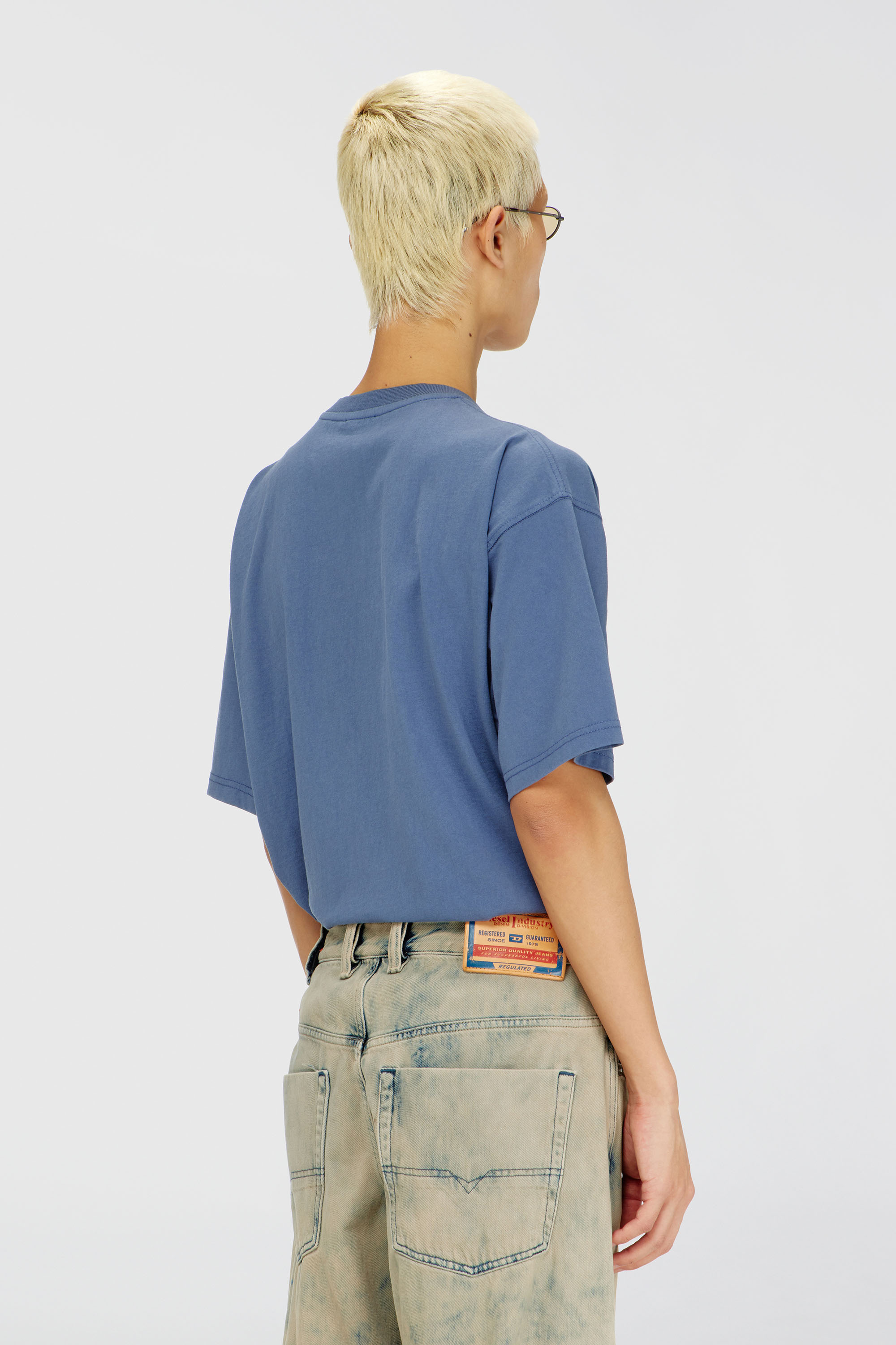 Diesel - T-BOXT-N14, Man's T-shirt with distressed flocked logo in null - 3