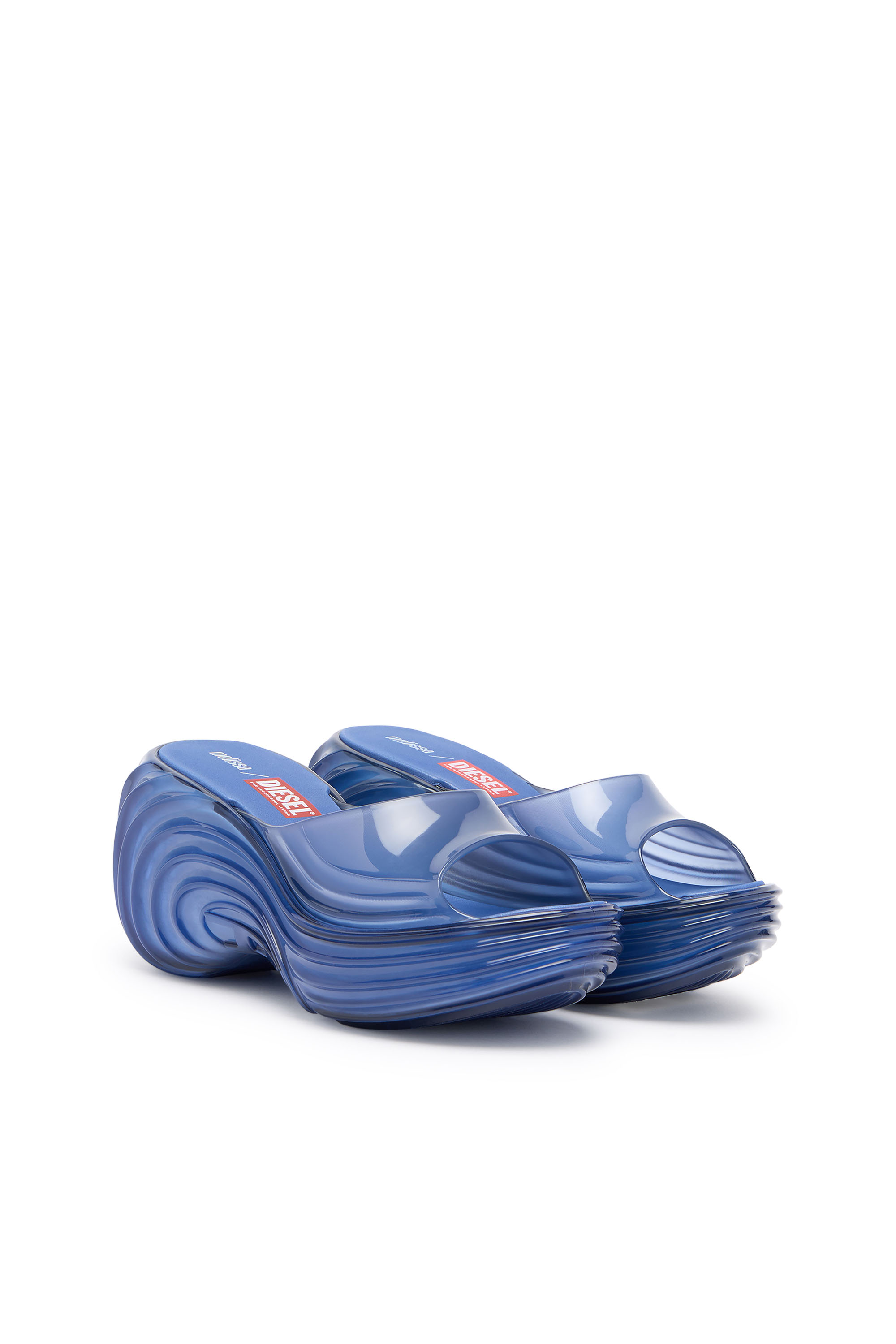 Diesel - MELISSA QUANTUM PLATFORM, Woman's Platform mule in Melflex&reg; in Blue - 2