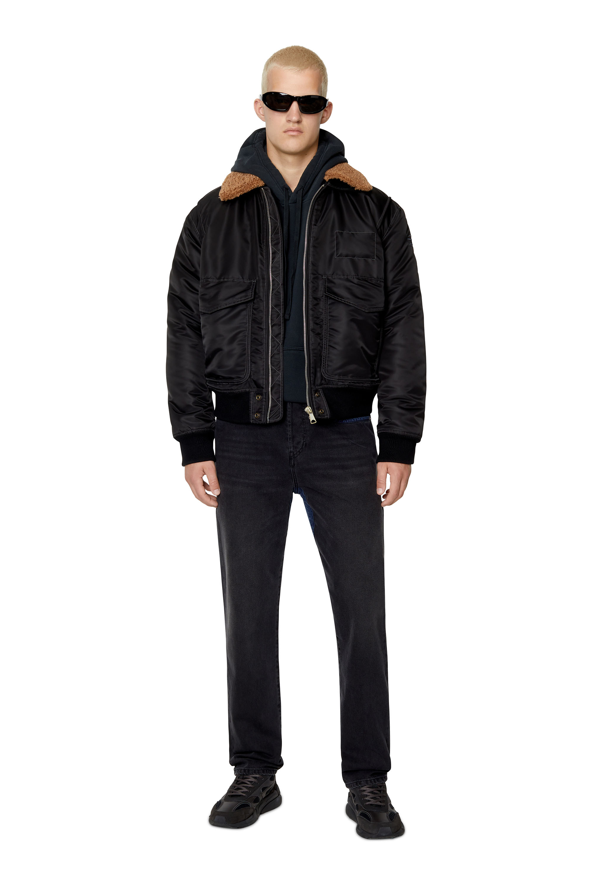 Diesel - 2020 D-Viker 0ELAF Straight Jeans, Black/Dark grey - Image 5