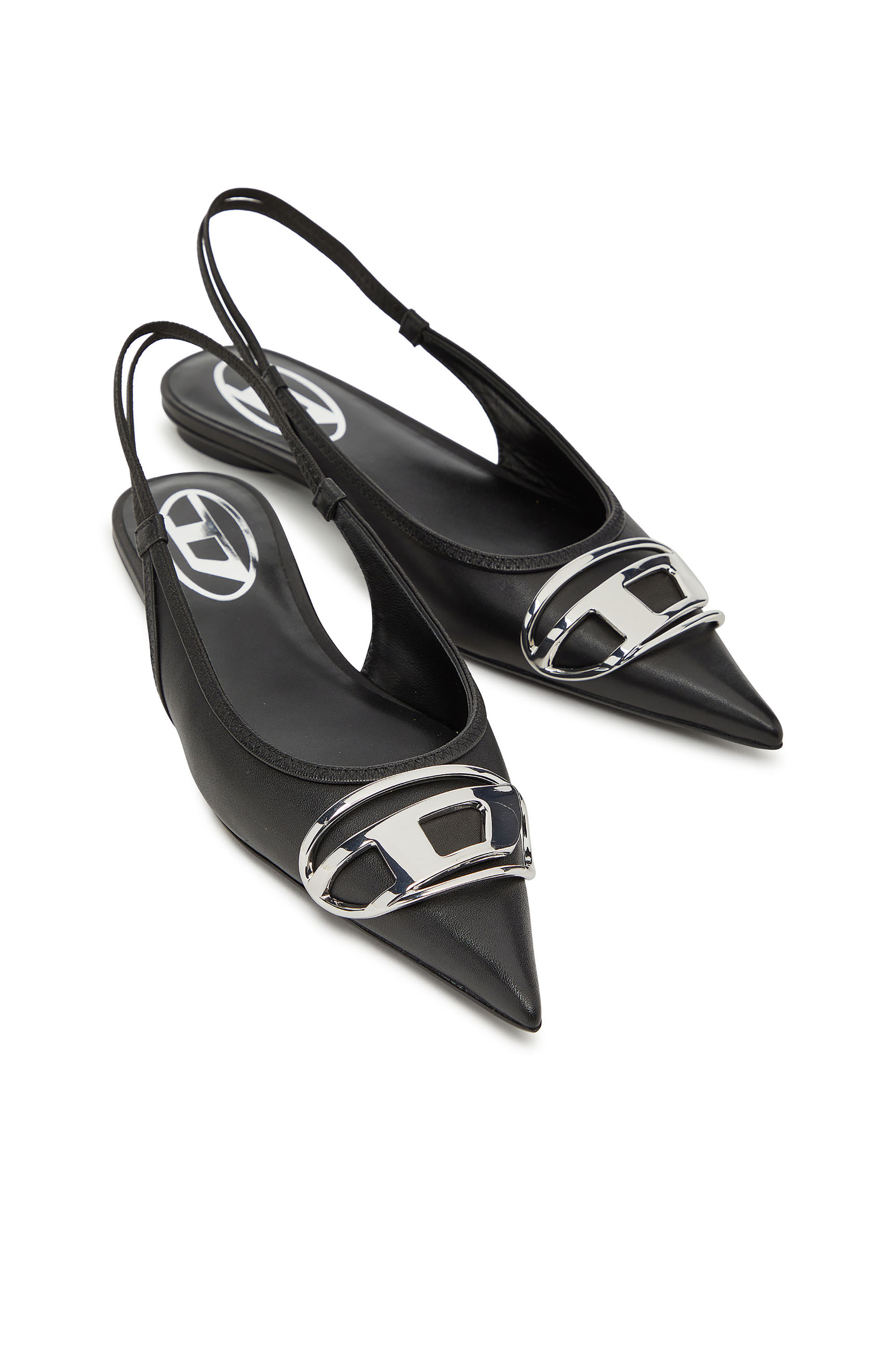 Diesel - D-VENUS SB BAL, Woman's D-Venus-Slingback flats in nappa leather in Black - 5