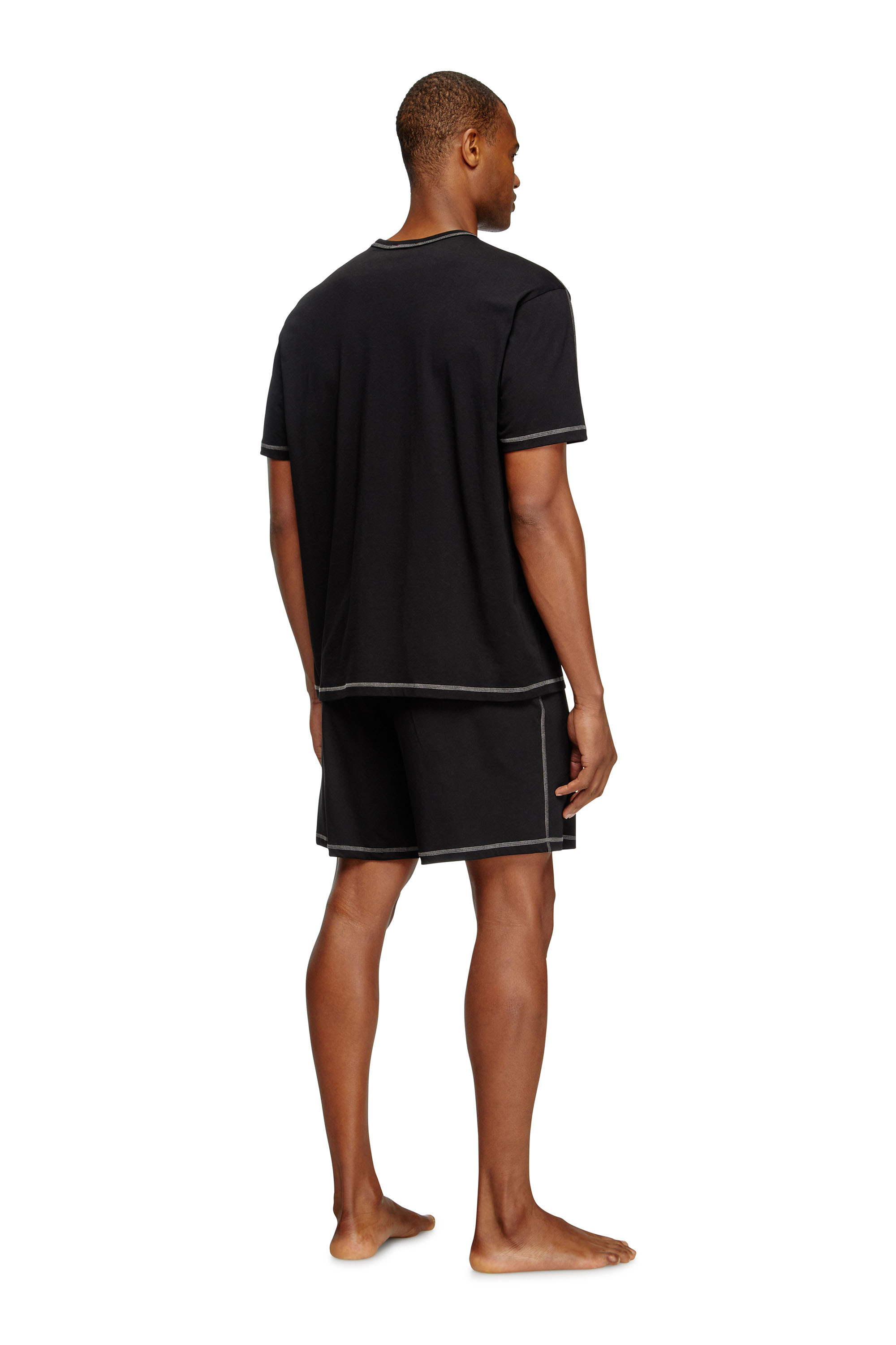 SET-ADAM-D-CORE, Black Diesel - SET-ADAM-D-CORE, Man's Short pyjamas in cotton jersey in Black - 3