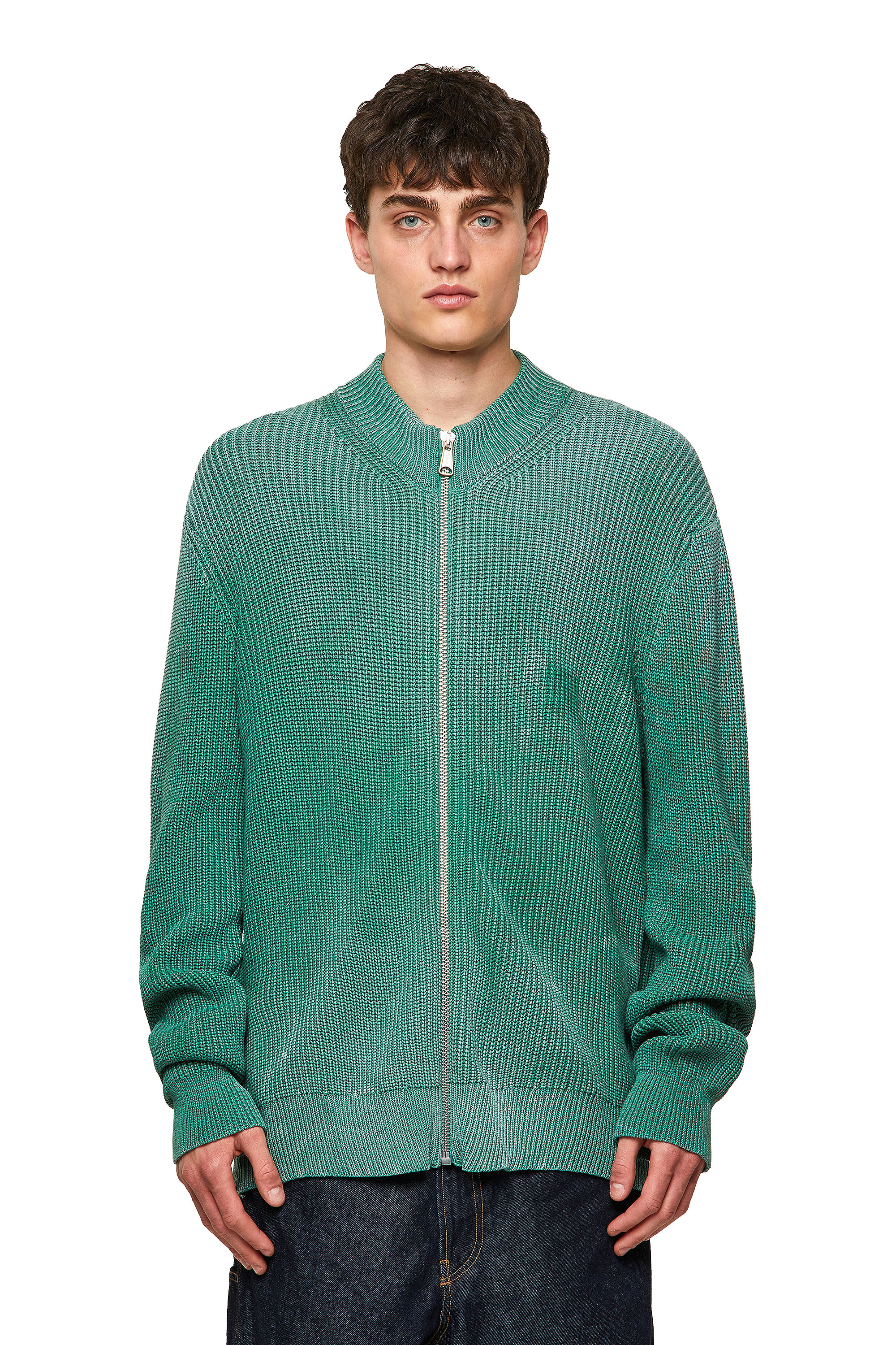 K-KENTUCKY ZIP, Green - Knitwear