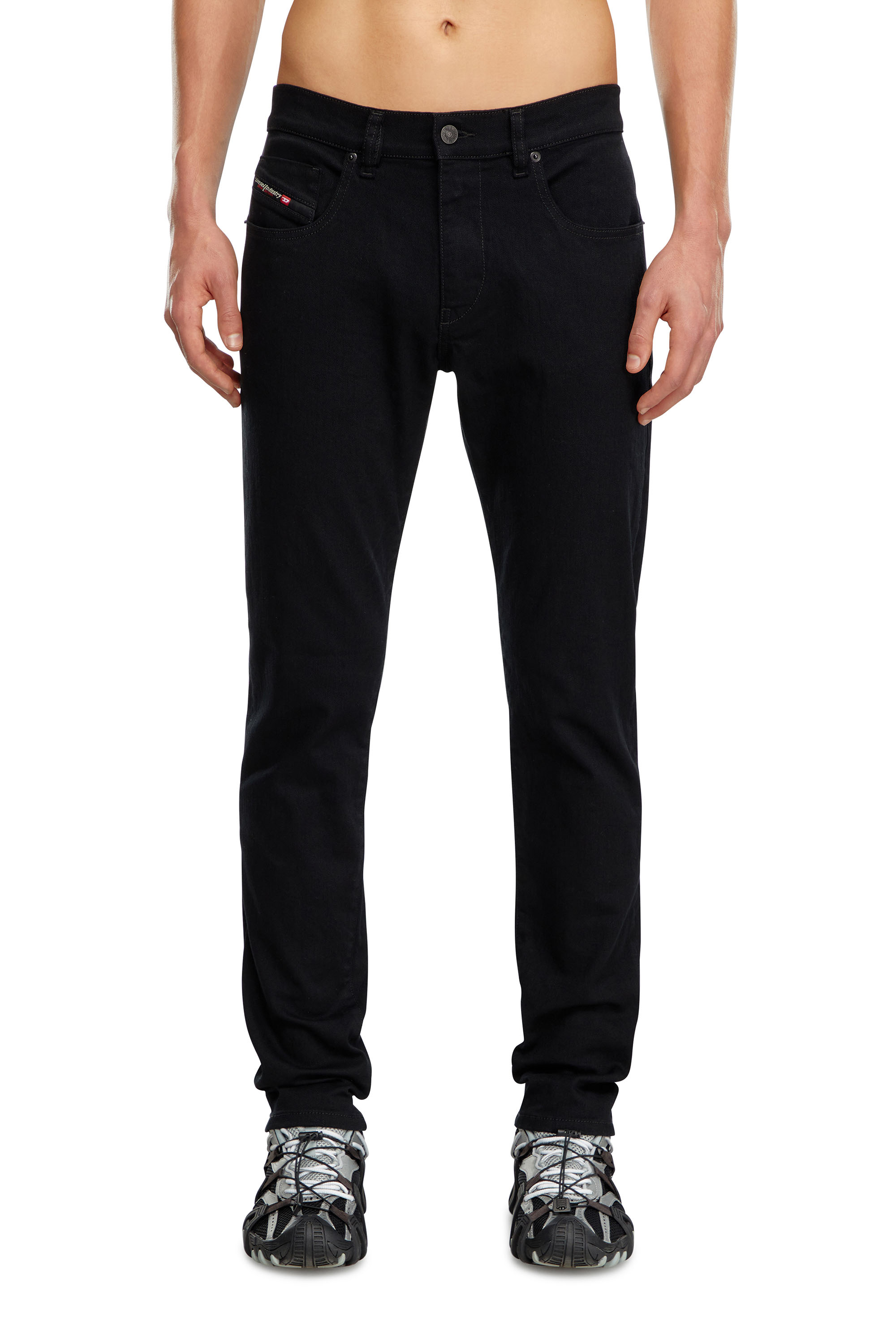 Diesel - 2019 D-Strukt 069YP Slim Jeans, Black/Dark grey - Image 1