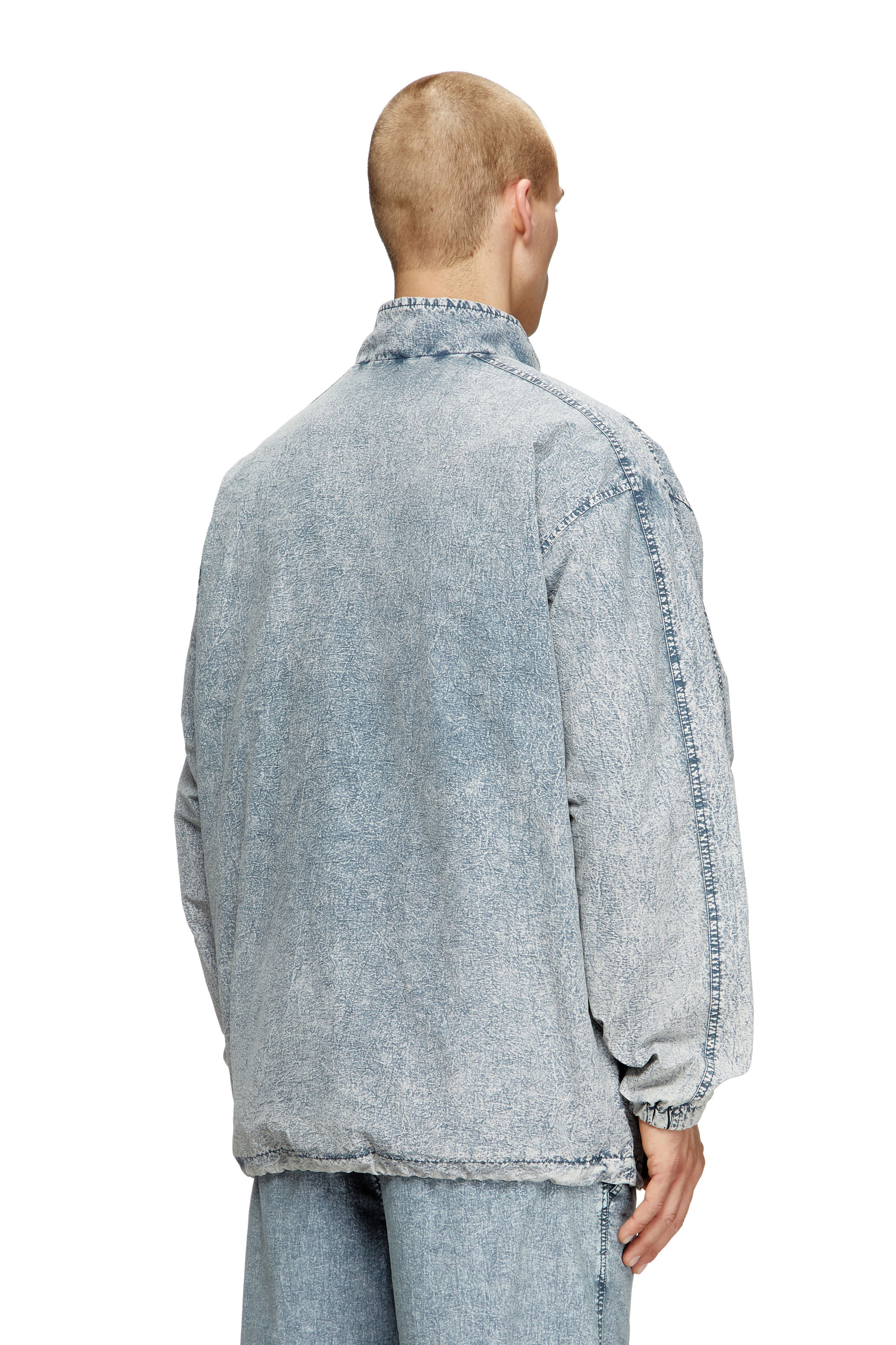 J-WILSON, Light Blue Diesel - J-WILSON, Man's Jacket in recycled nylon taslan in Light Blue - 4