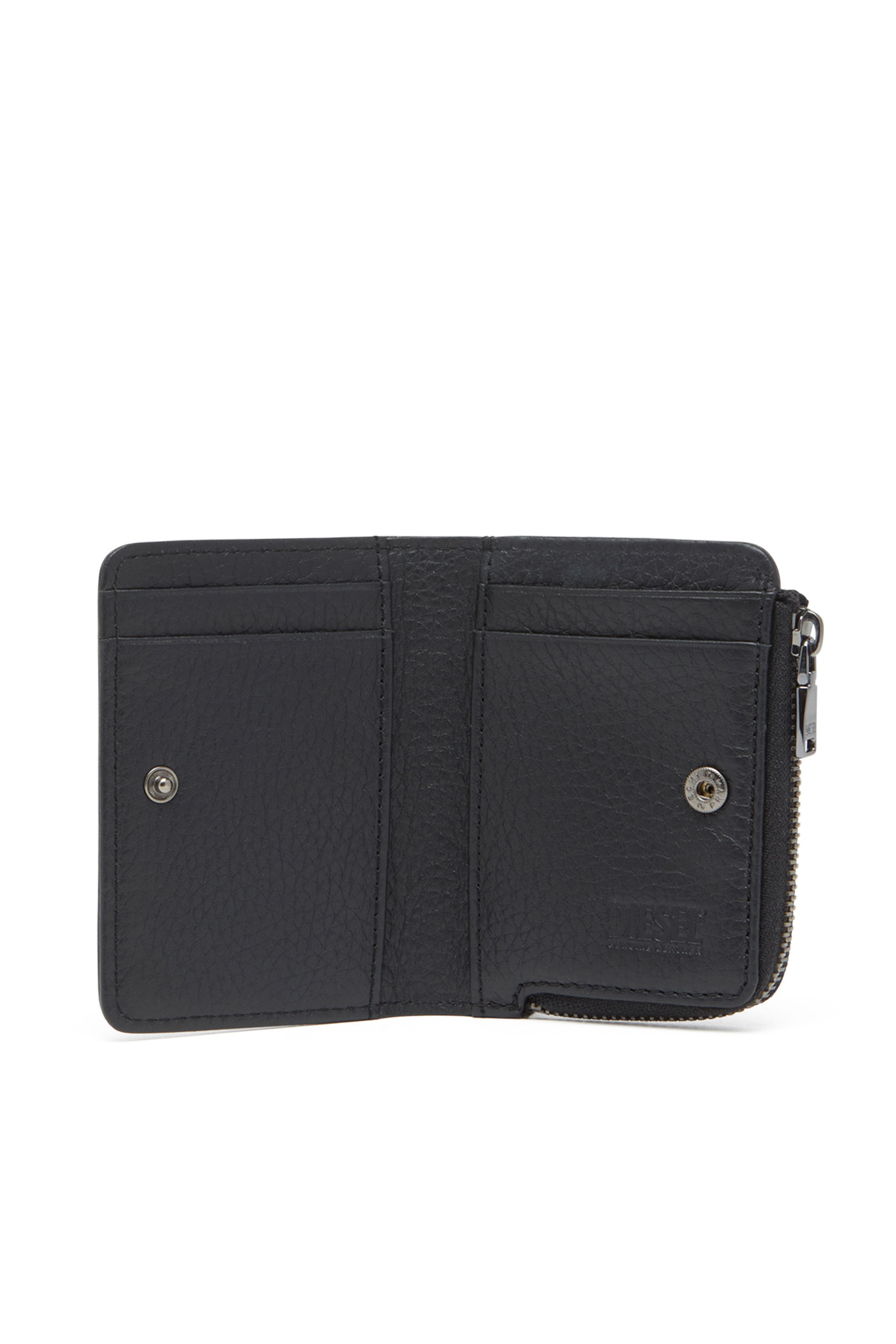 Diesel - HISSU EVO CARD HOLDER L, Man's Leather card holder in Black - 3