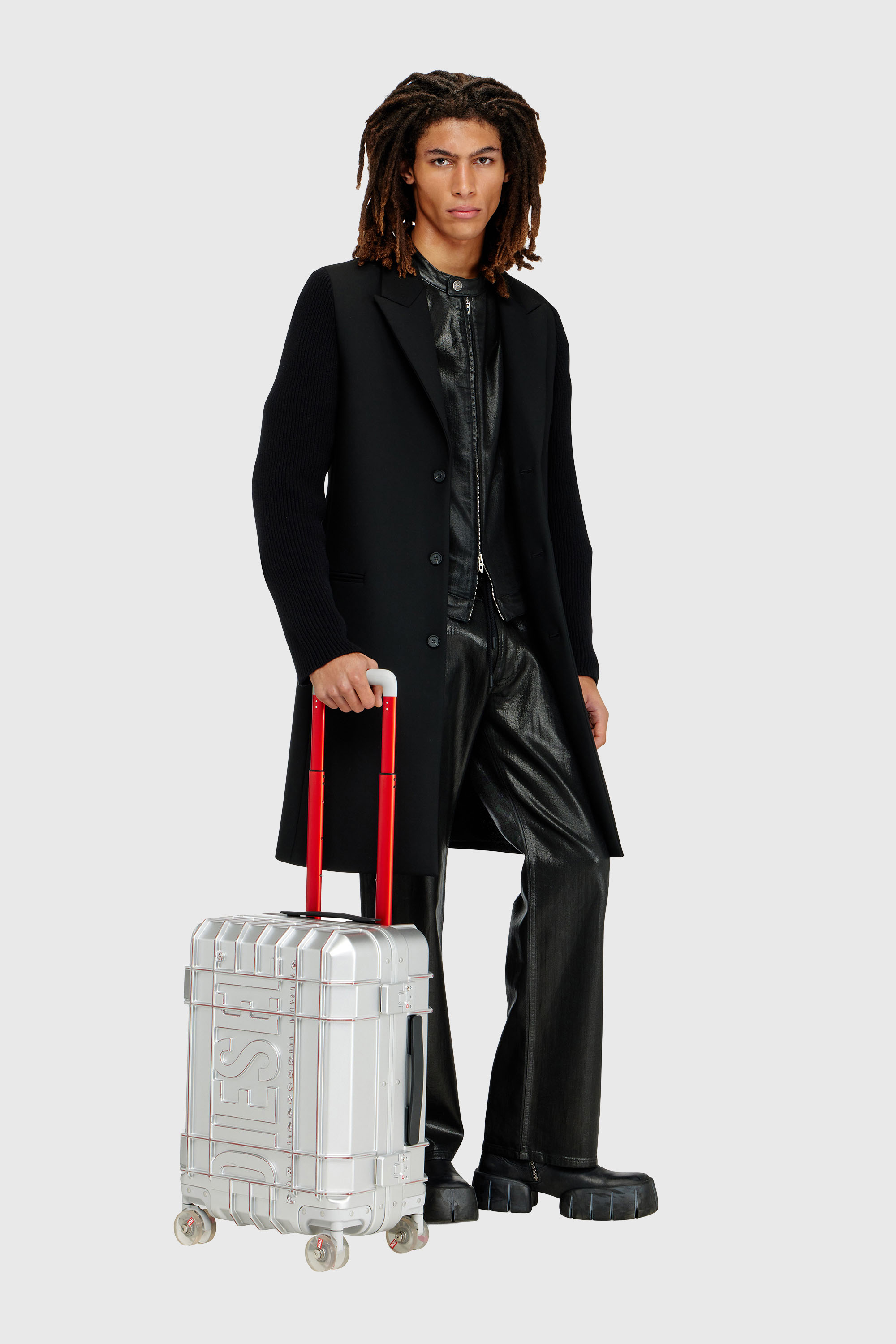 Diesel - DIESEL PC STRONG IMAGE TROLLEY- DSL003, Unisex's Rugged suitcase size S in Silver - 2
