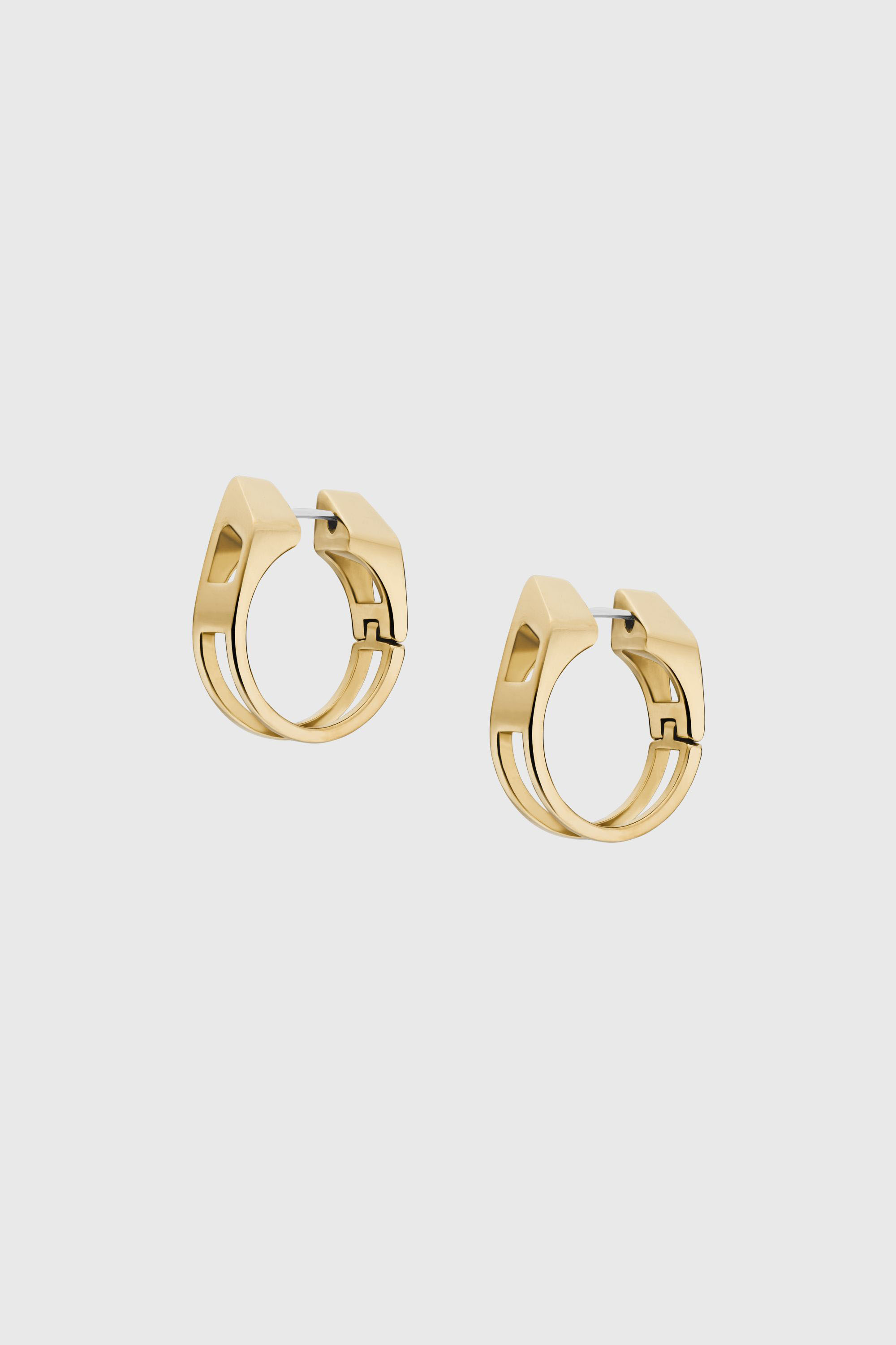 Diesel - DX1671710 JEWELLERY, Unisex's Gold-Tone Stainless Steel Hoop Earrings in Gold - 1