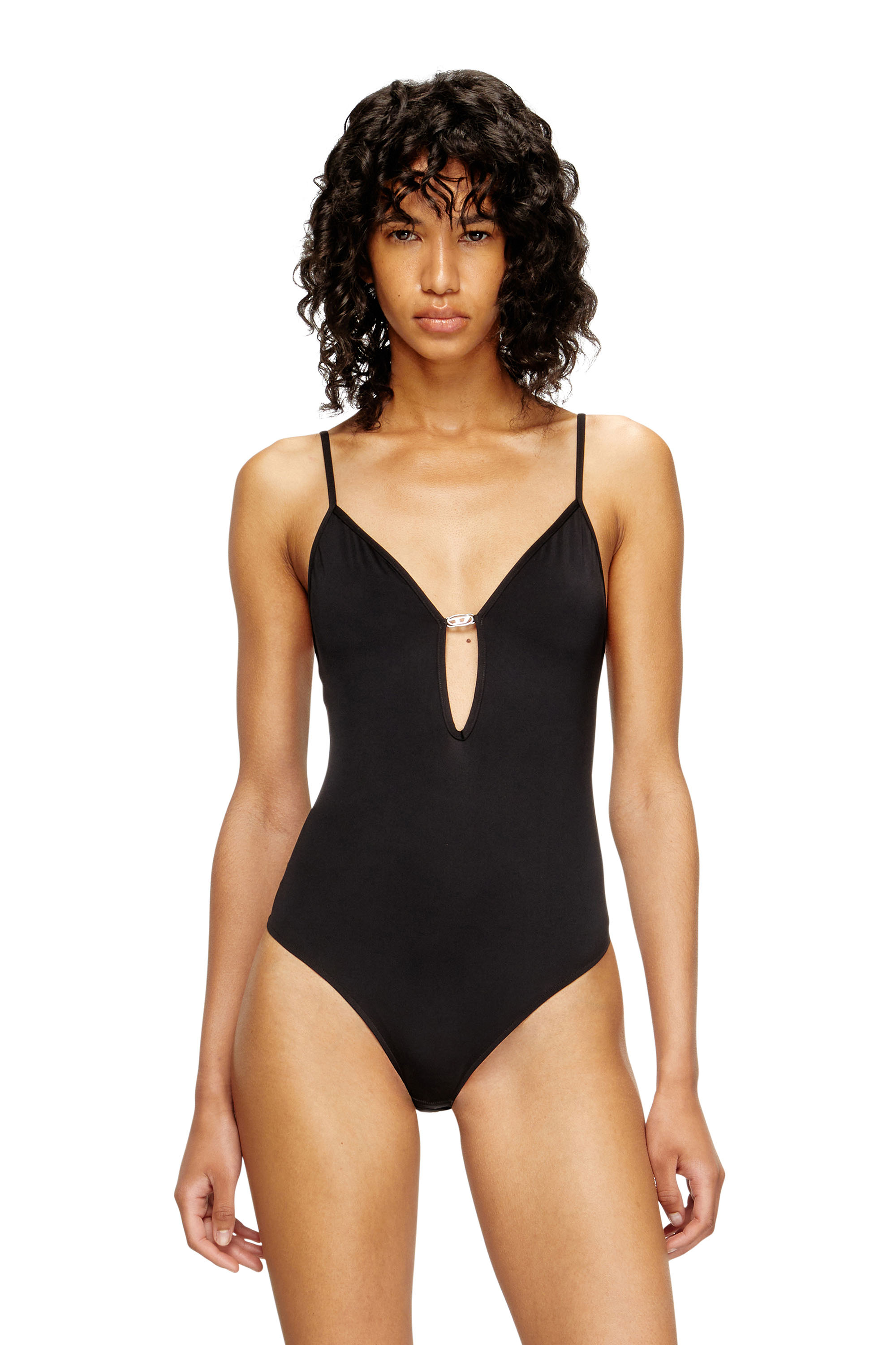 Diesel - UFBY-OVAL-D-BODYSUIT, Woman's Oval D bodysuit in Black - 3
