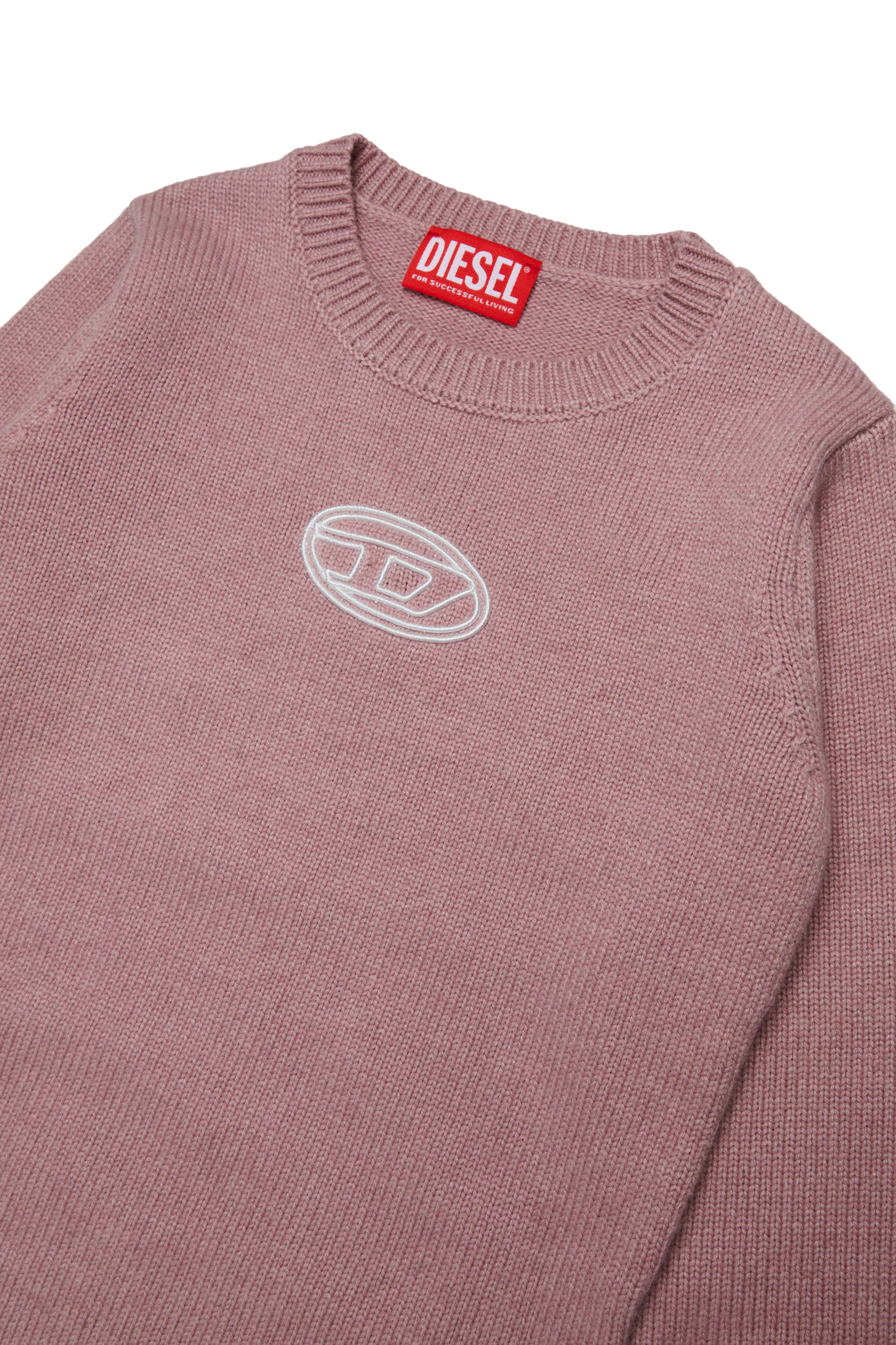 Diesel - DIRMY, Woman's Wool blend dress with embroidered logo in Pink - 3