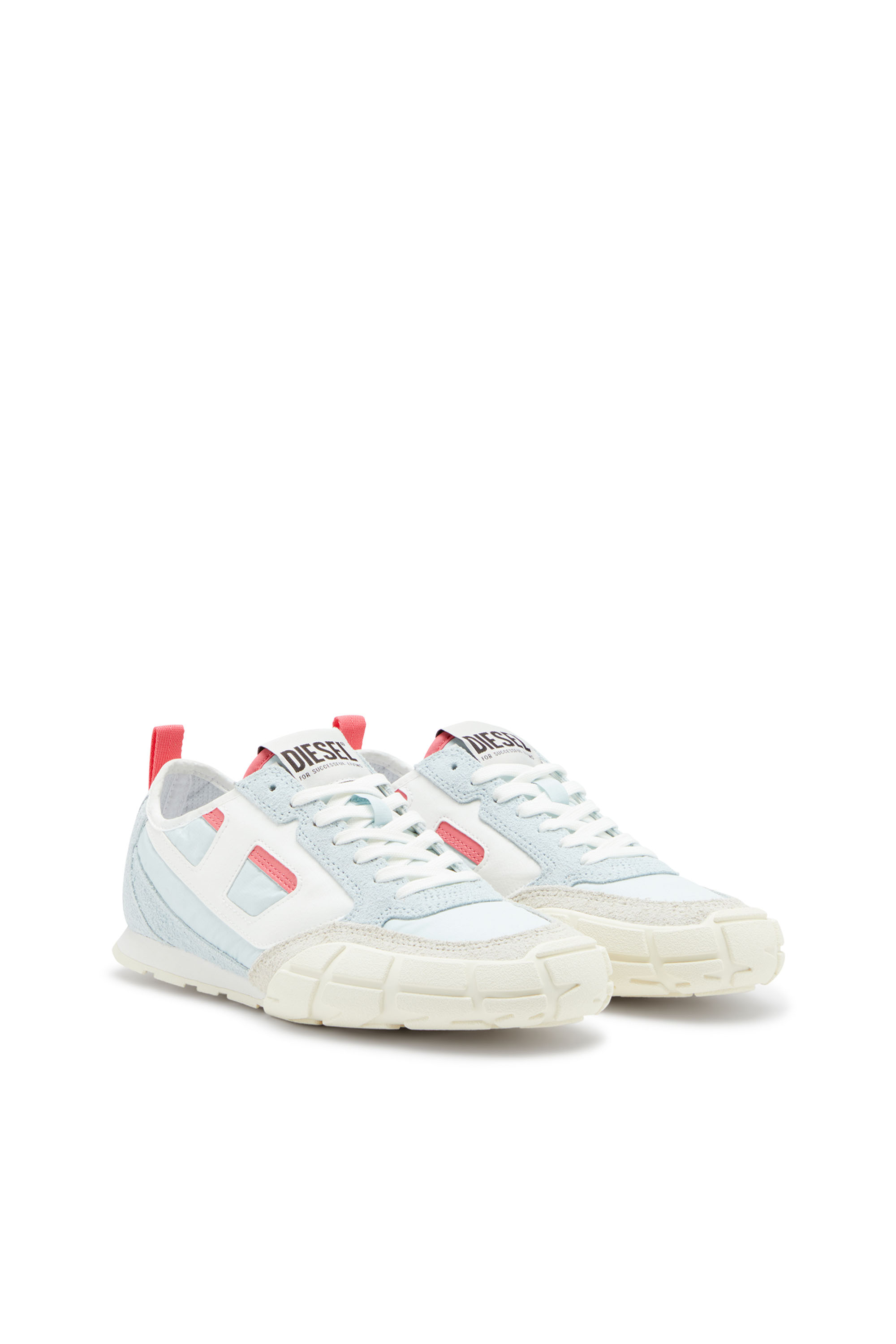 S-PAGODHA LOW W, Light Blue Diesel - S-PAGODHA LOW W, Woman's S-Pagodha-Sneakers in leather, suede and ripstop in Light Blue - 2