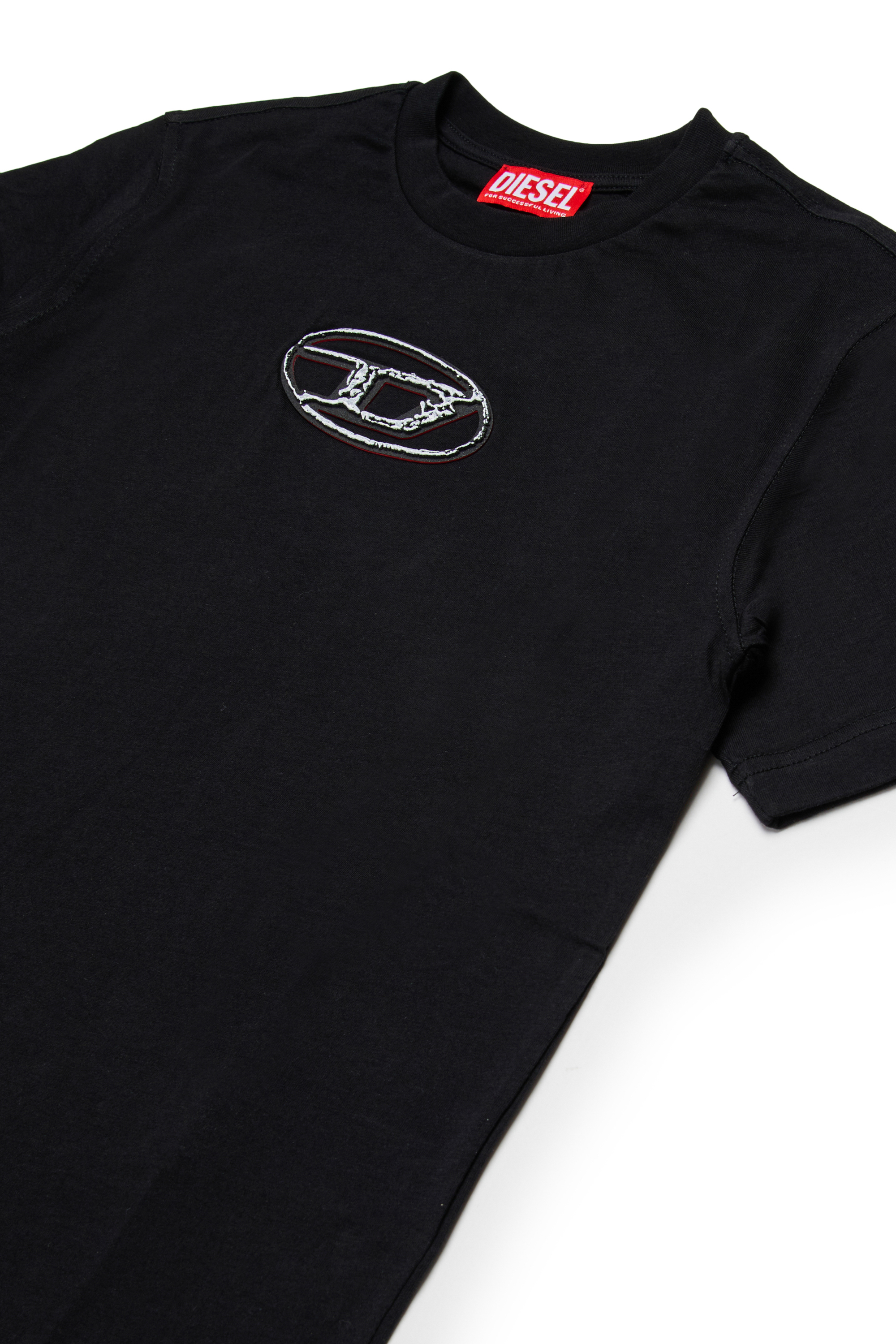 Diesel - TREDEN OVER, Man's Cotton T-shirt in Black - 3