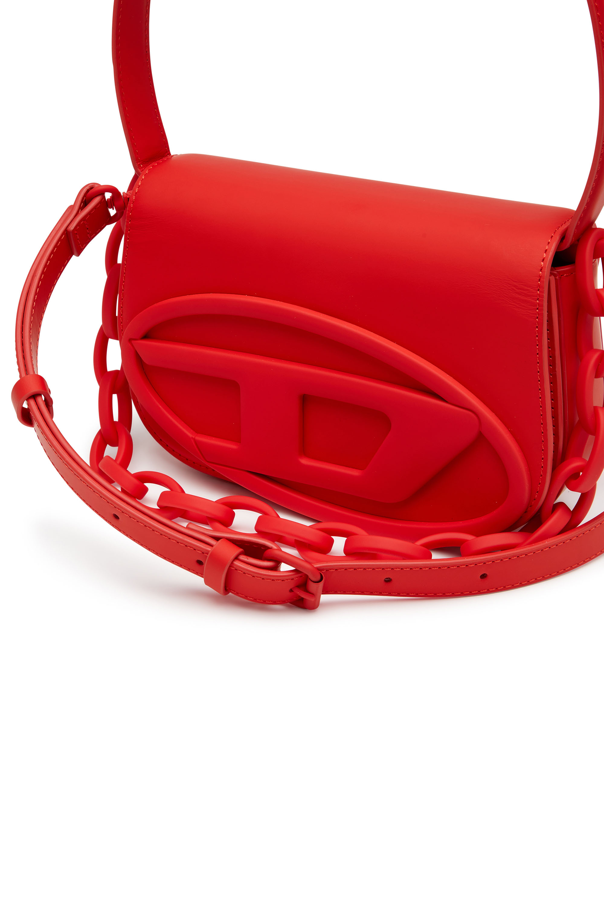 Diesel - 1DR, Woman's 1DR-Iconic shoulder bag in matte leather in Red - 5