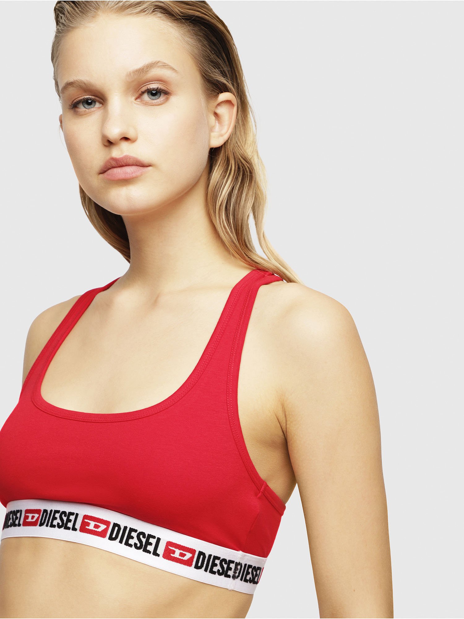 UFSB-MILEY Women: Sporty bra with denim division logo | Diesel