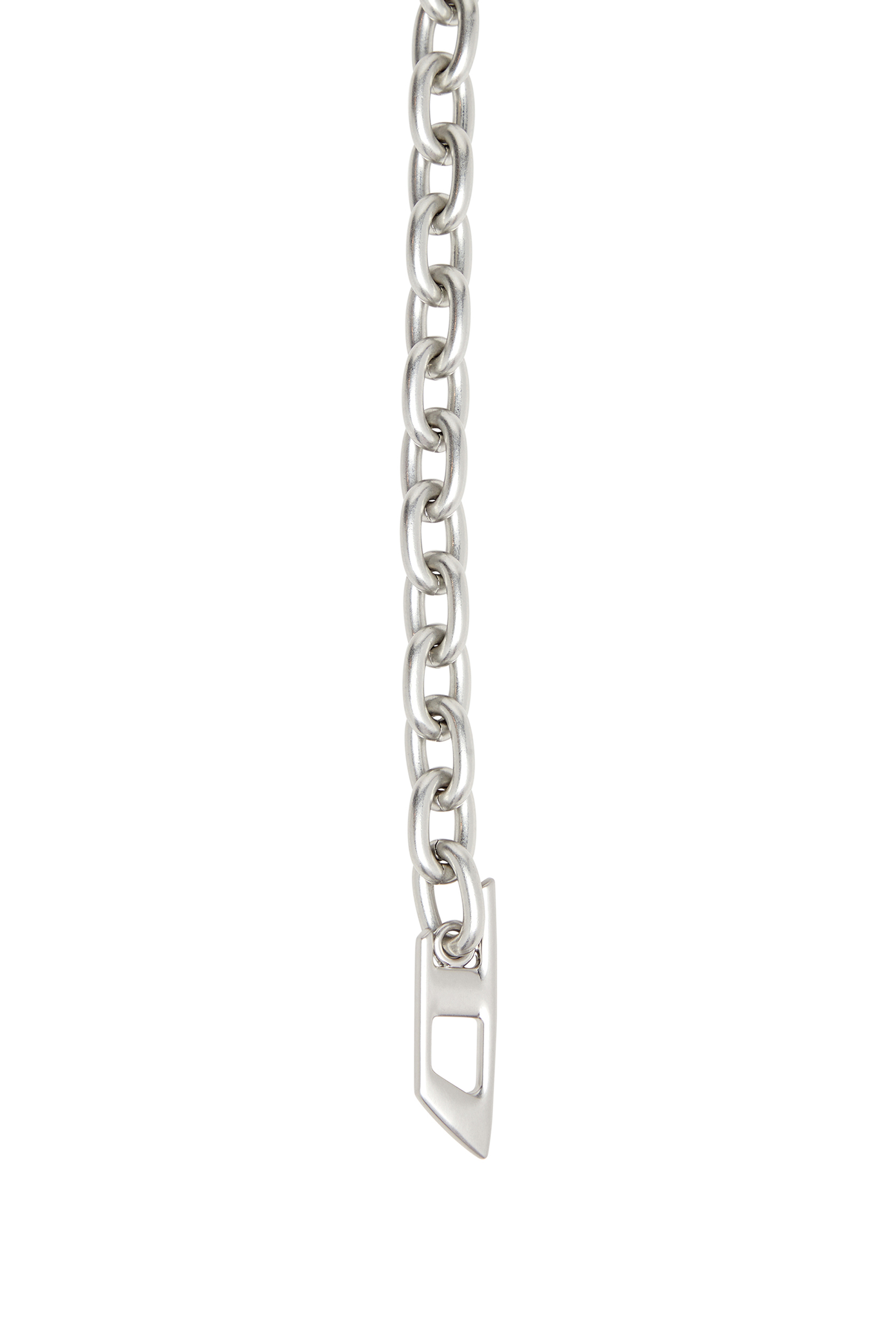 Diesel - B- MULTICHARM CHAIN, Woman's 1cm chain belt with logo charms in Silver - 2