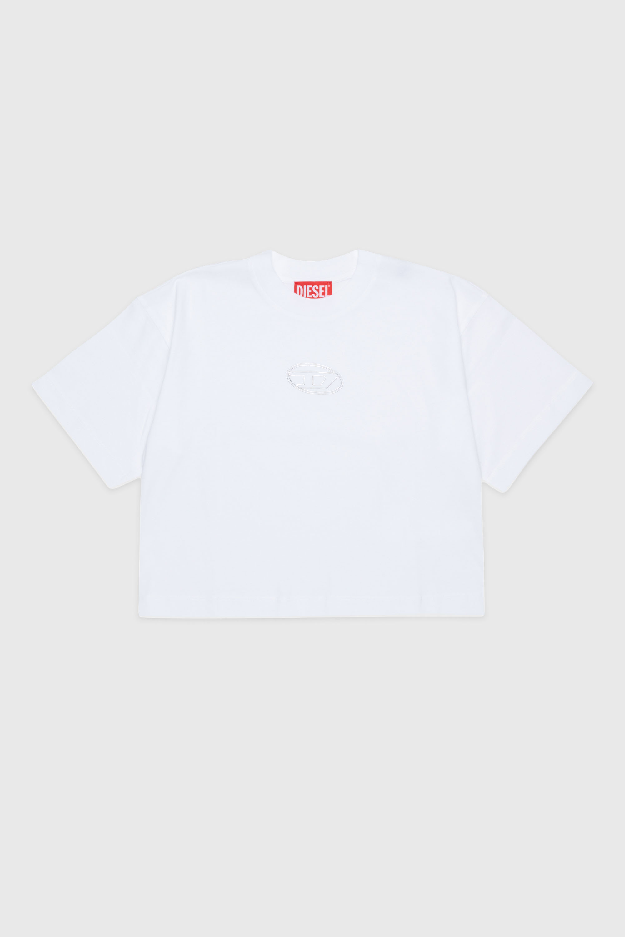 Diesel - TLIXIN, Woman's Cropped T-shirt with Oval D logo in White - 1