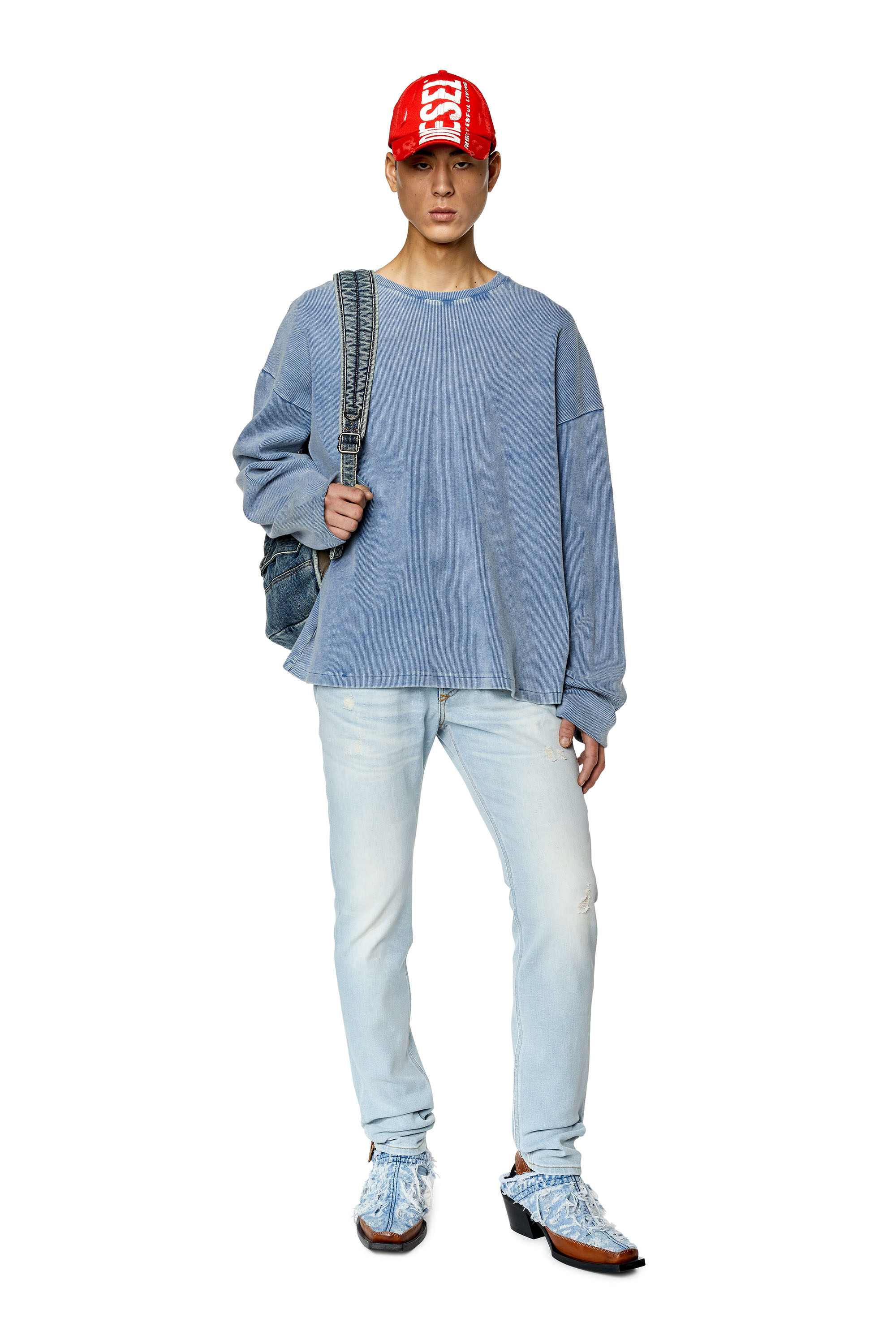 Diesel - 1979 Sleenker 09F14 Skinny Jeans, Light Blue - Image 4
