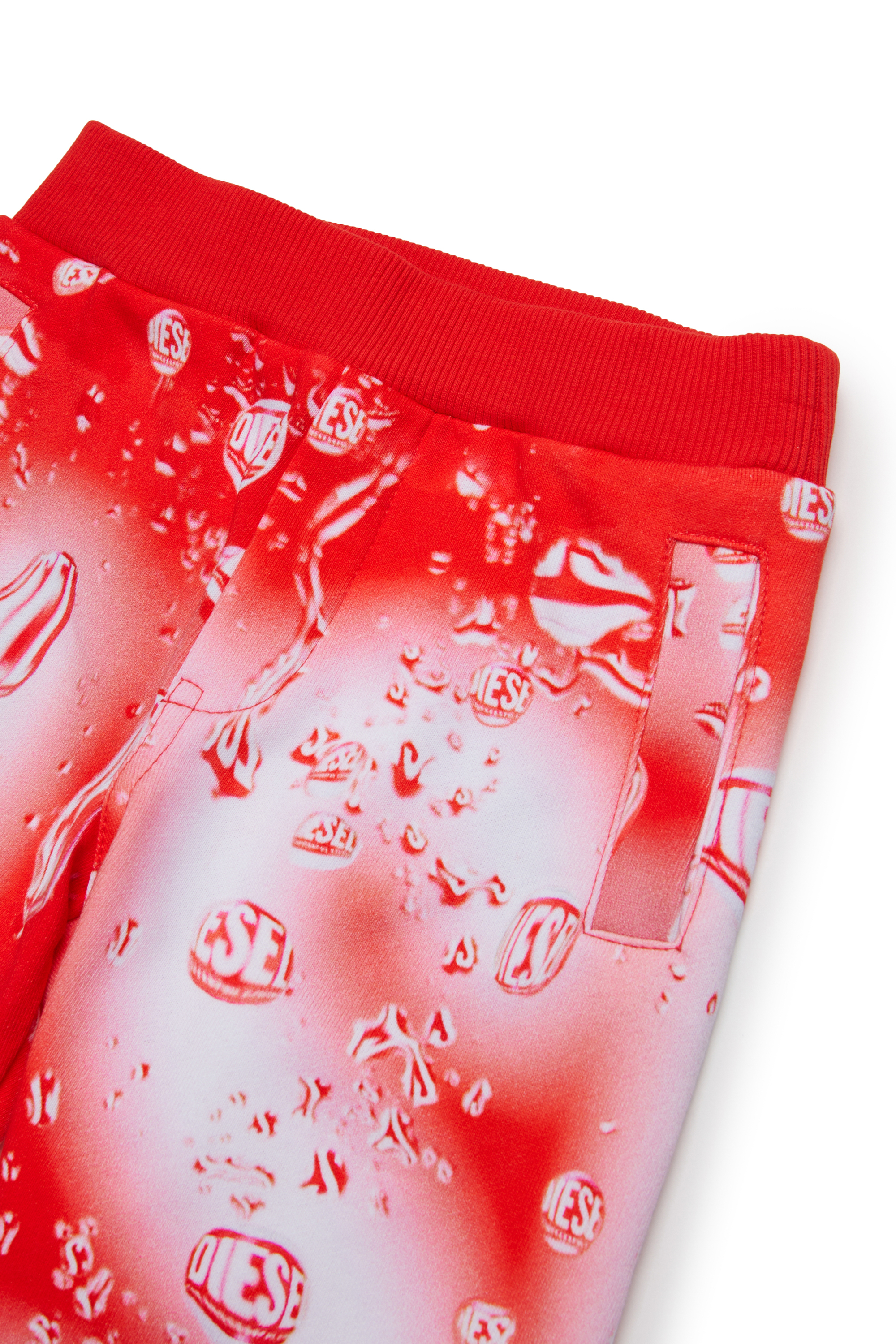 Diesel - PULIB, Unisex's Cotton pants with print in Red - 3