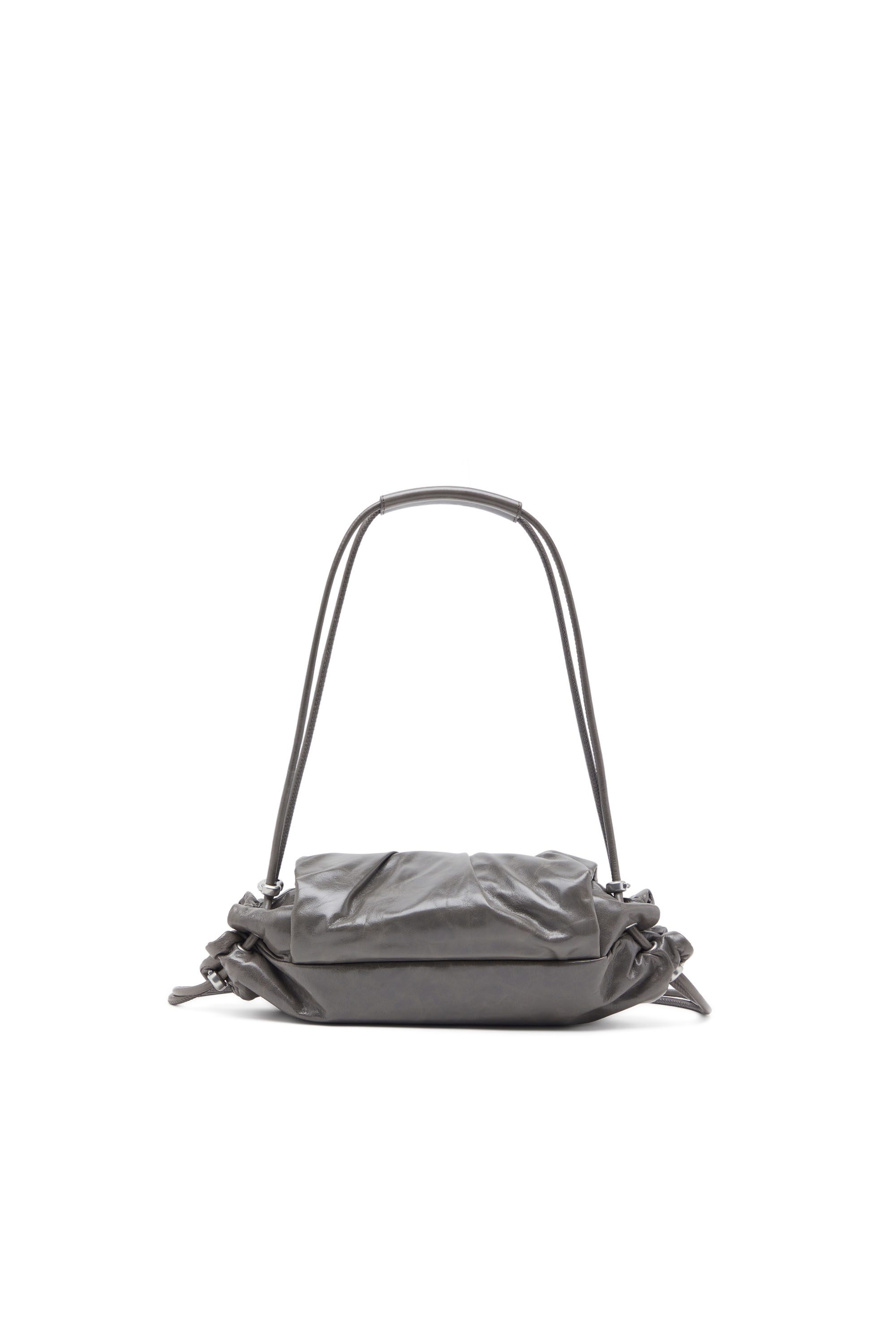 SCRUNCH-D SHOULDER S, Grey Diesel - SCRUNCH-D SHOULDER S, Woman's Scrunch-D S-Shoulder bag in scrunched leather in Grey - 2