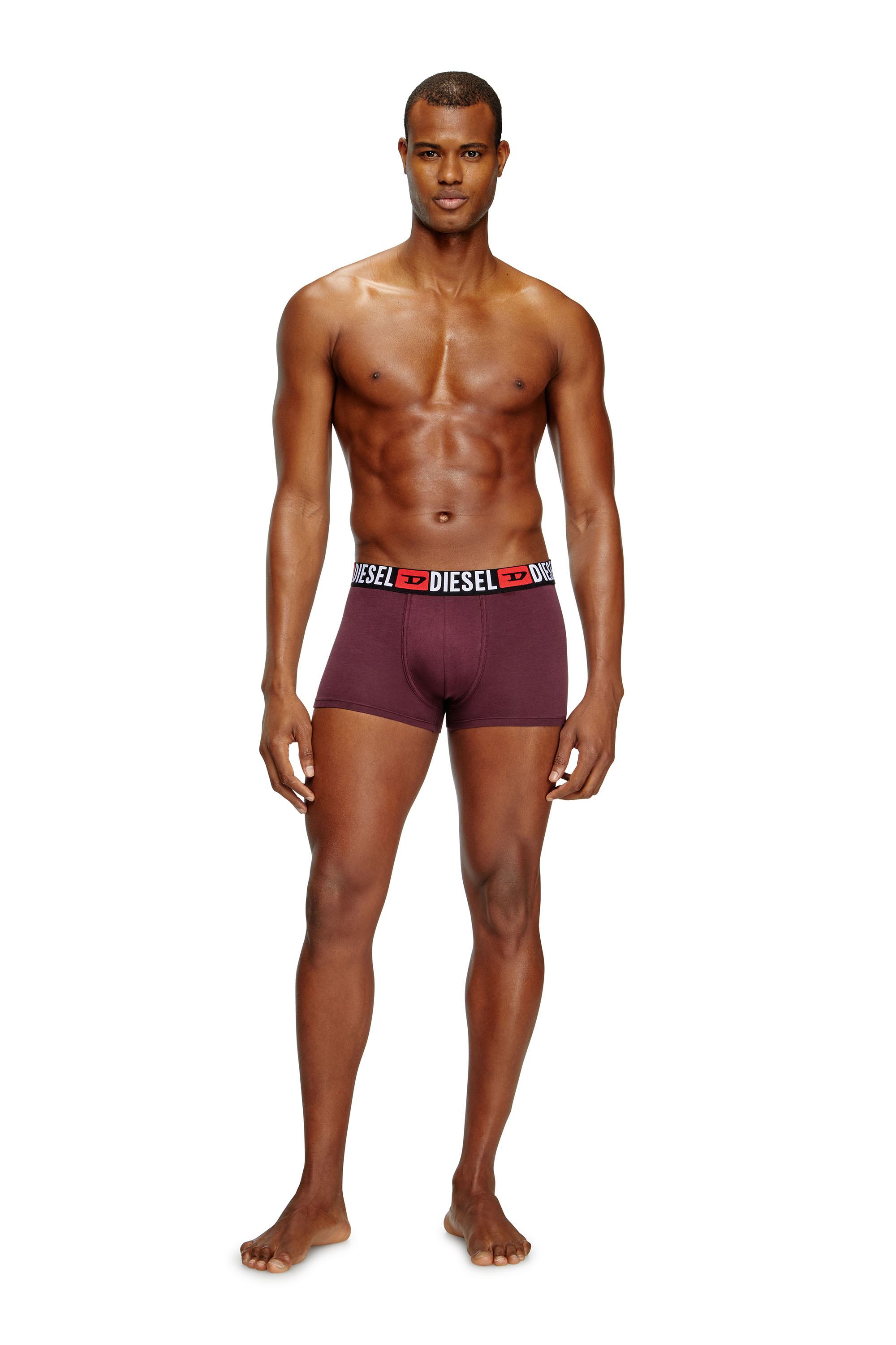 Diesel - UMBX-DAMIENTHREEPACK, Man's Three-pack of all-over logo waist boxers in Black/Violet - 2