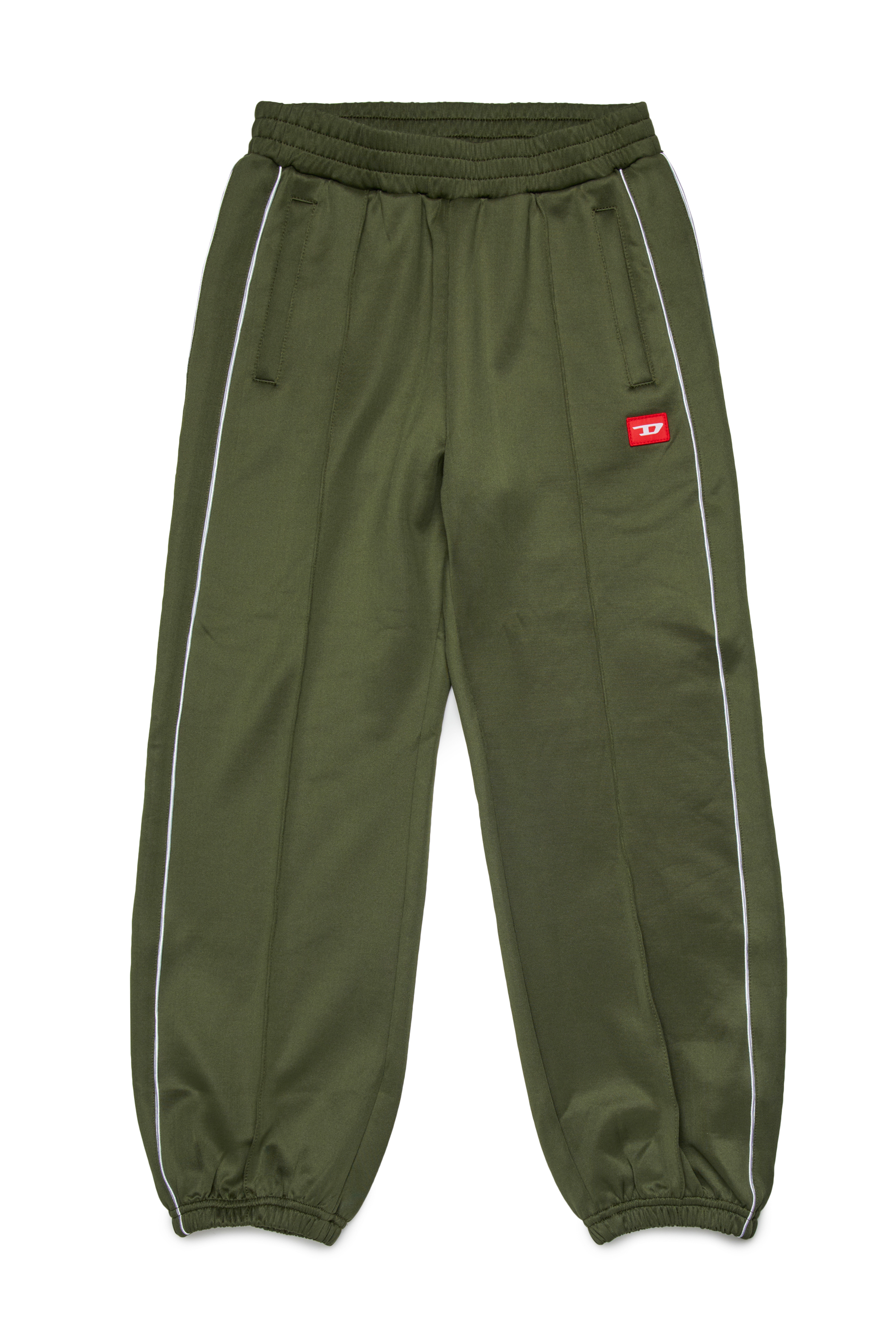 Diesel - PZAMPERD, Man's Cotton pants with side stripes in Green - 1