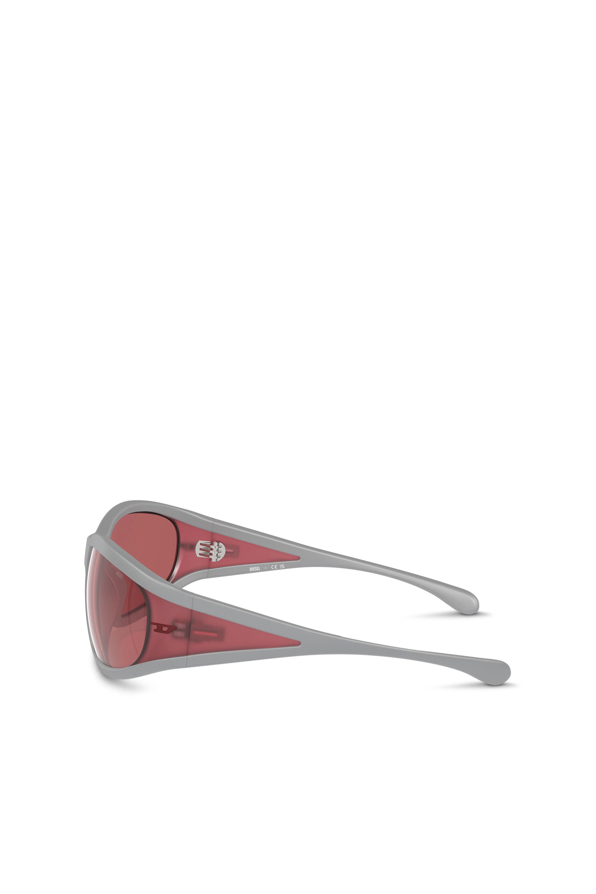 Diesel - 0DL3002, Unisex's Rectangular sunglasses in acetate in Grey/Red - 2