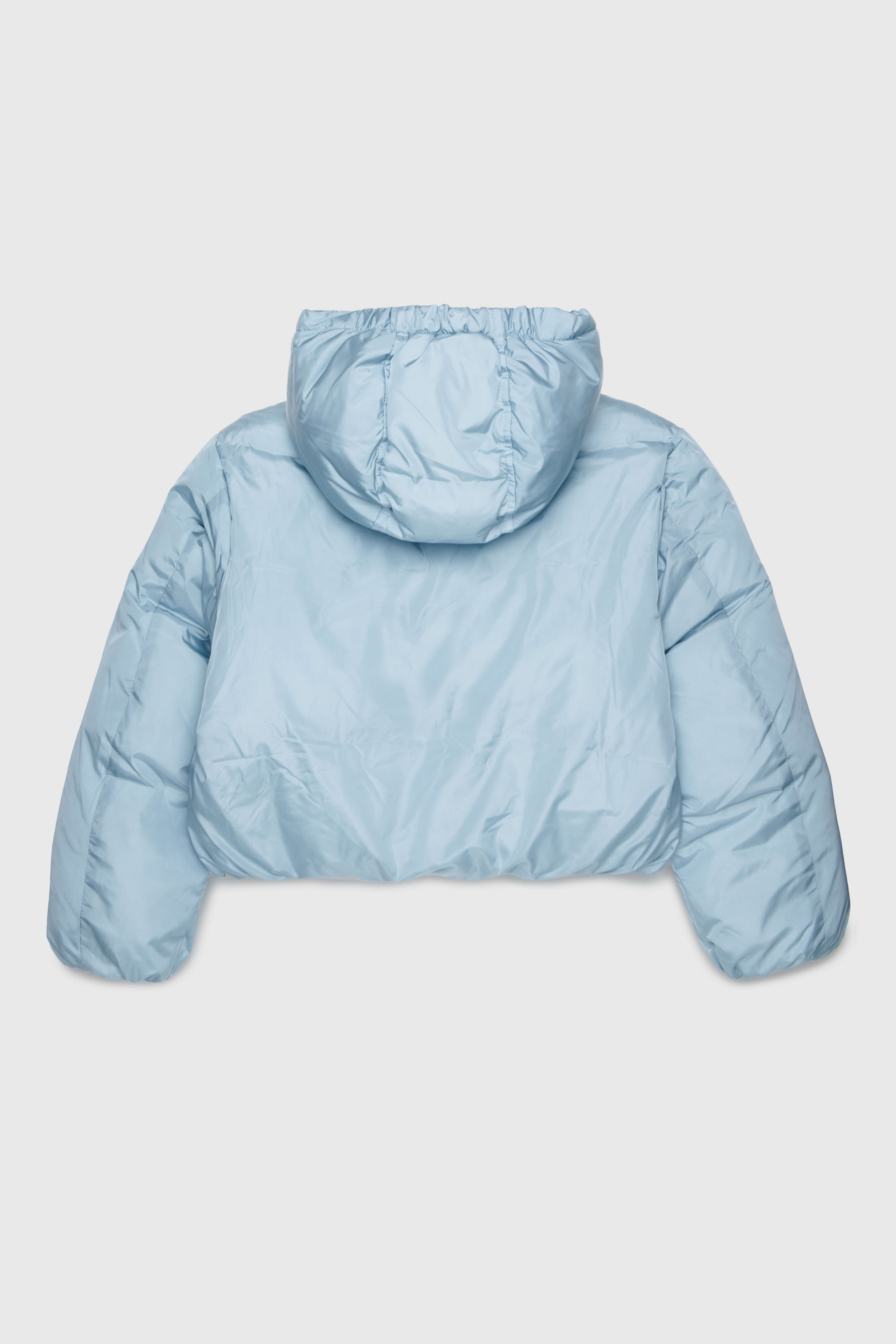 Diesel - JELKYM, Woman's Hooded puffer jacket in Light Blue - 2
