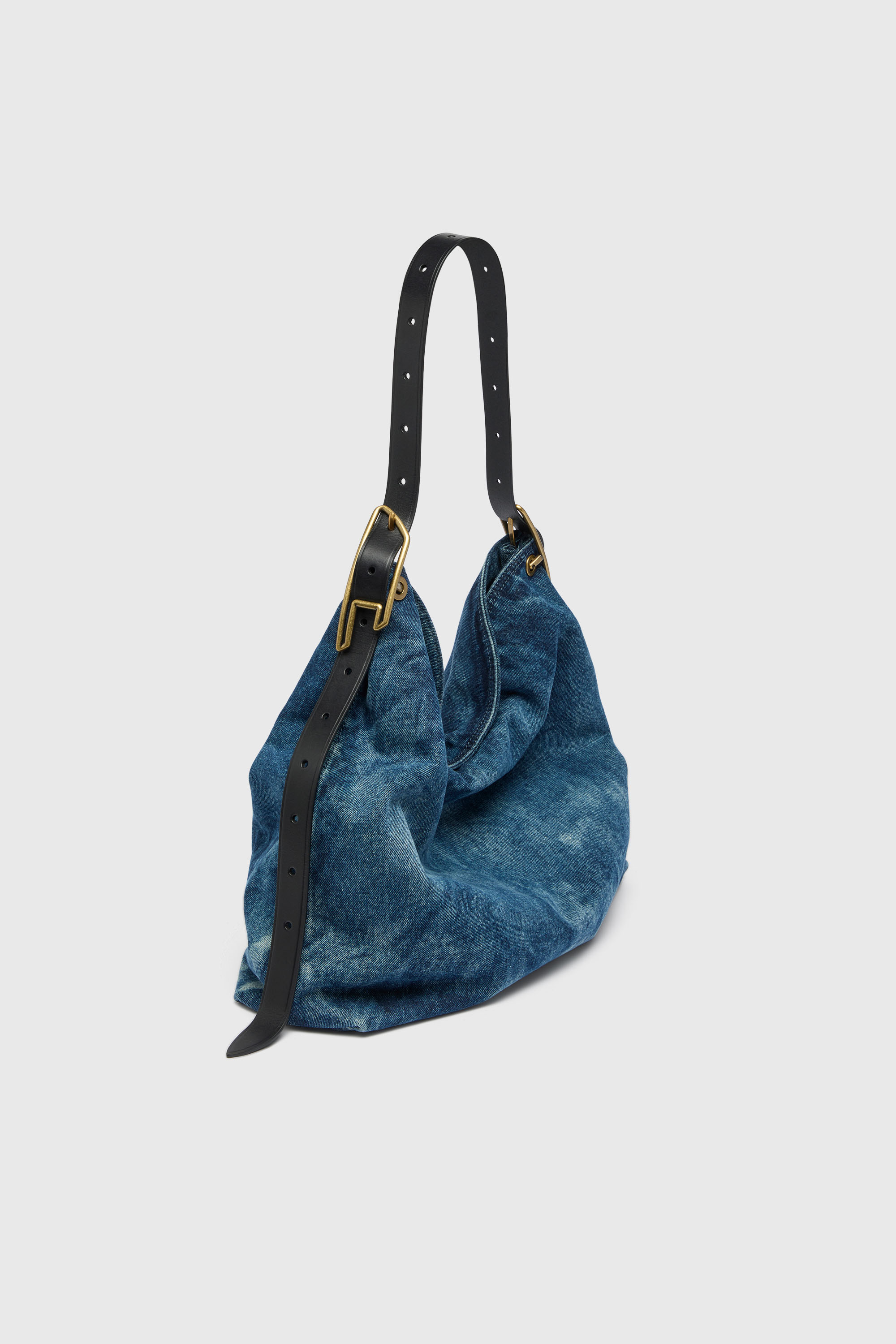 Diesel - D-LINE HOBO L, Woman's D-Line-Denim hobo bag in Medium blue - 7