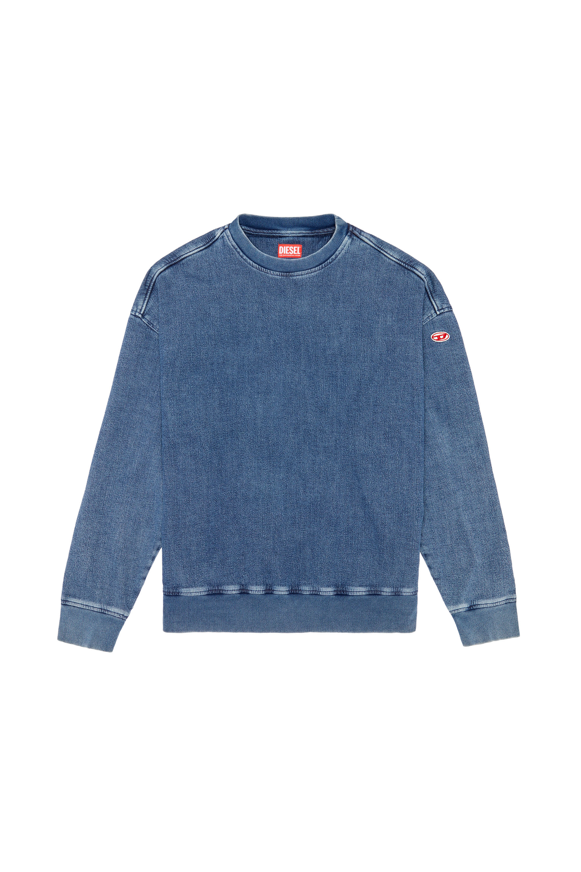 D-KRIB TRACK DENIM JOGGJEANS SWEATSHIRT, Medium blue - Sweaters