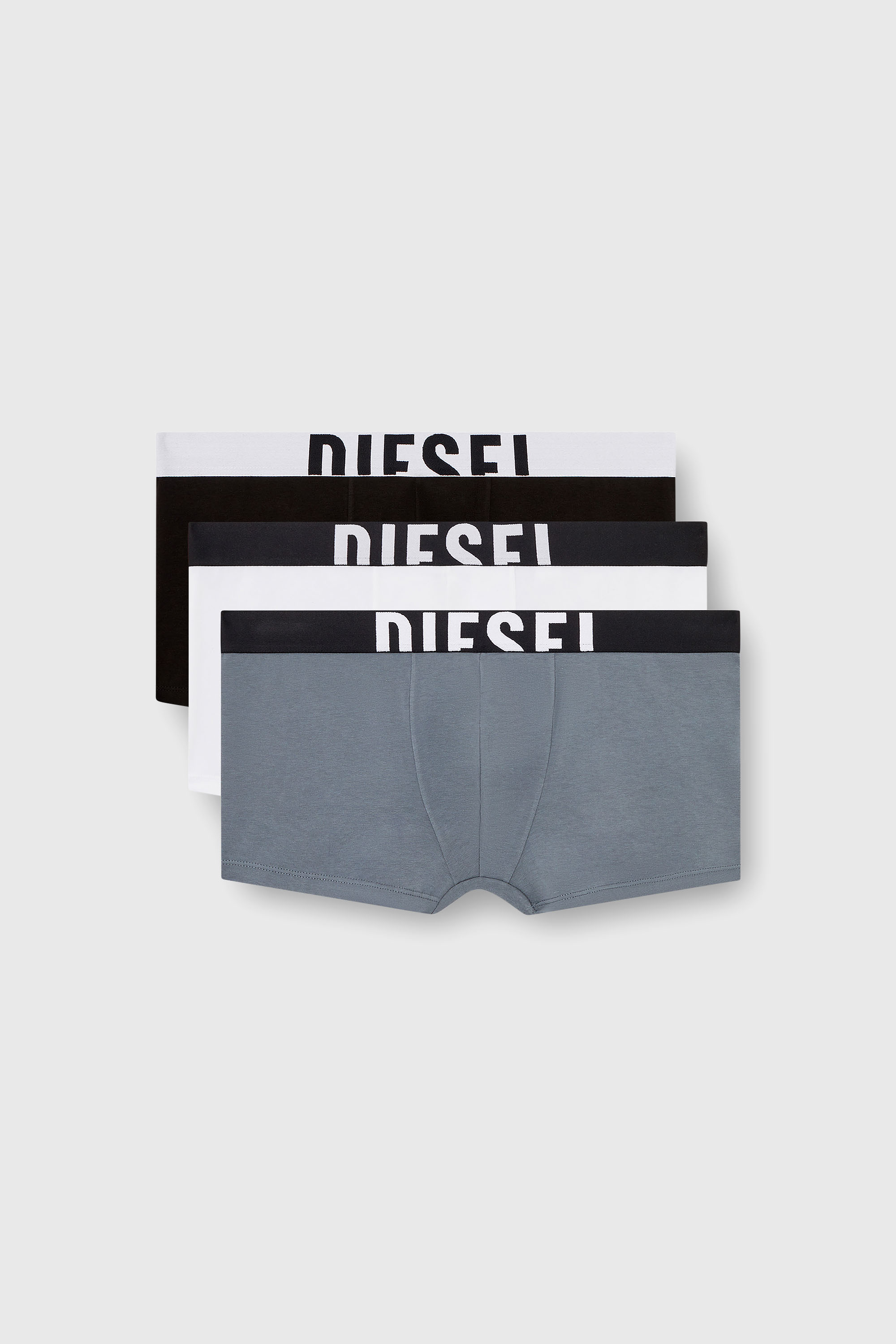Diesel - DAMIEN-D-POP-3PACK-40, Man's Three-pack boxer briefs in stretch cotton in Grey/Black - 2