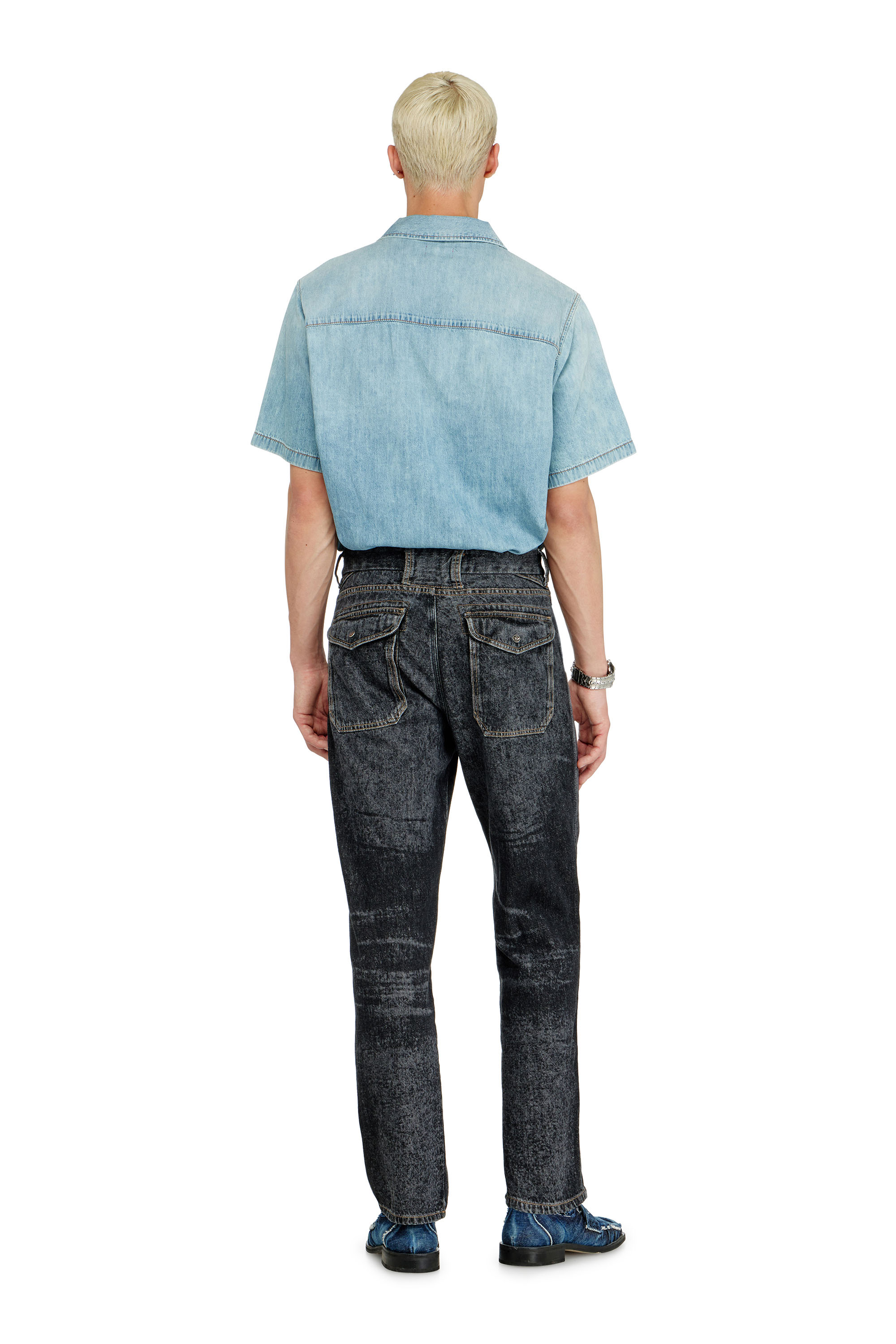 Diesel - Man's Relaxed Jeans D-Marcus 09Q24, Black/Dark grey - 4