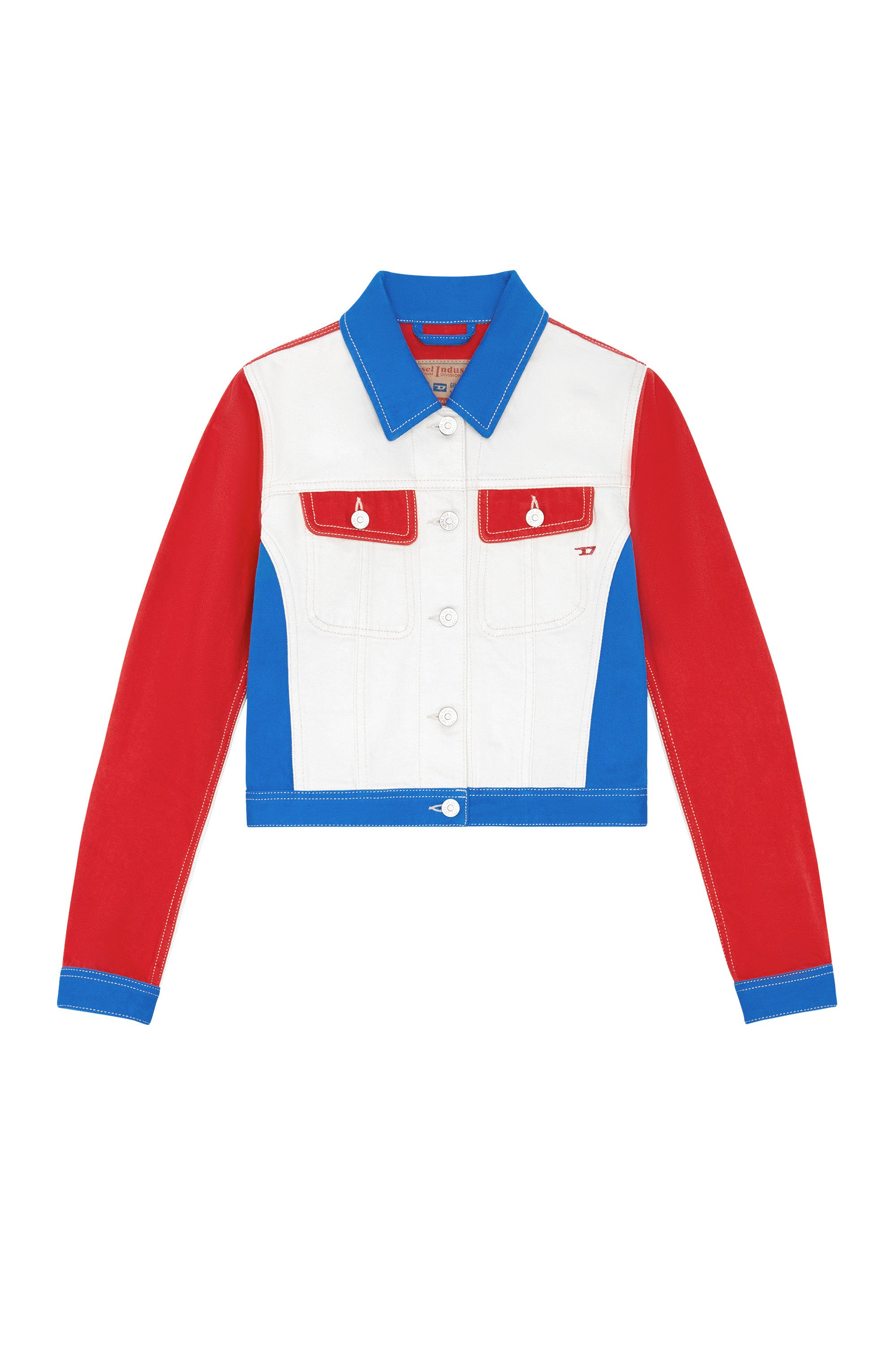 DE-SLIMMY, White/Red - Denim Jackets