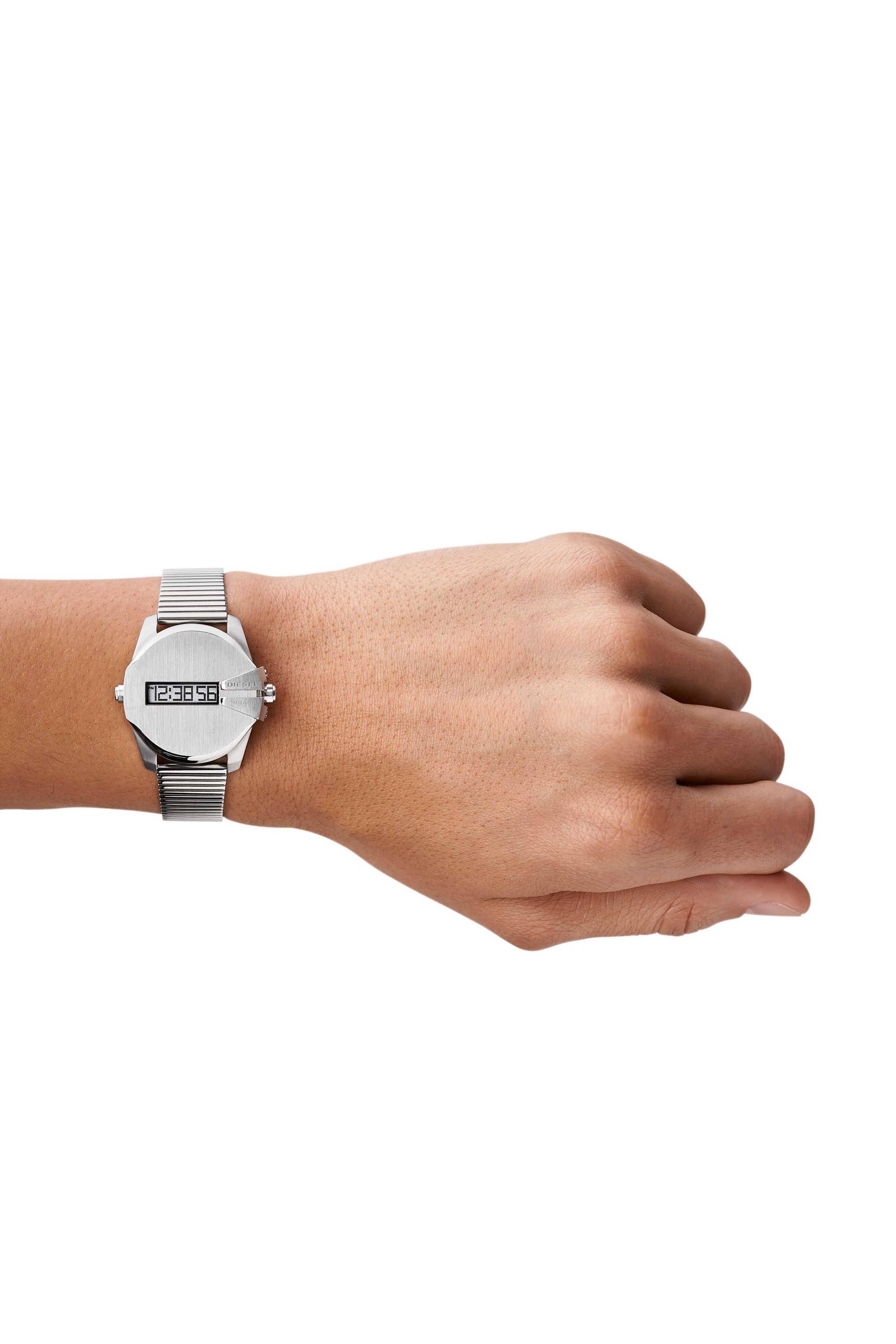 Diesel - DZ1962, Unisex's Baby Chief digital stainless steel watch in Silver - 4