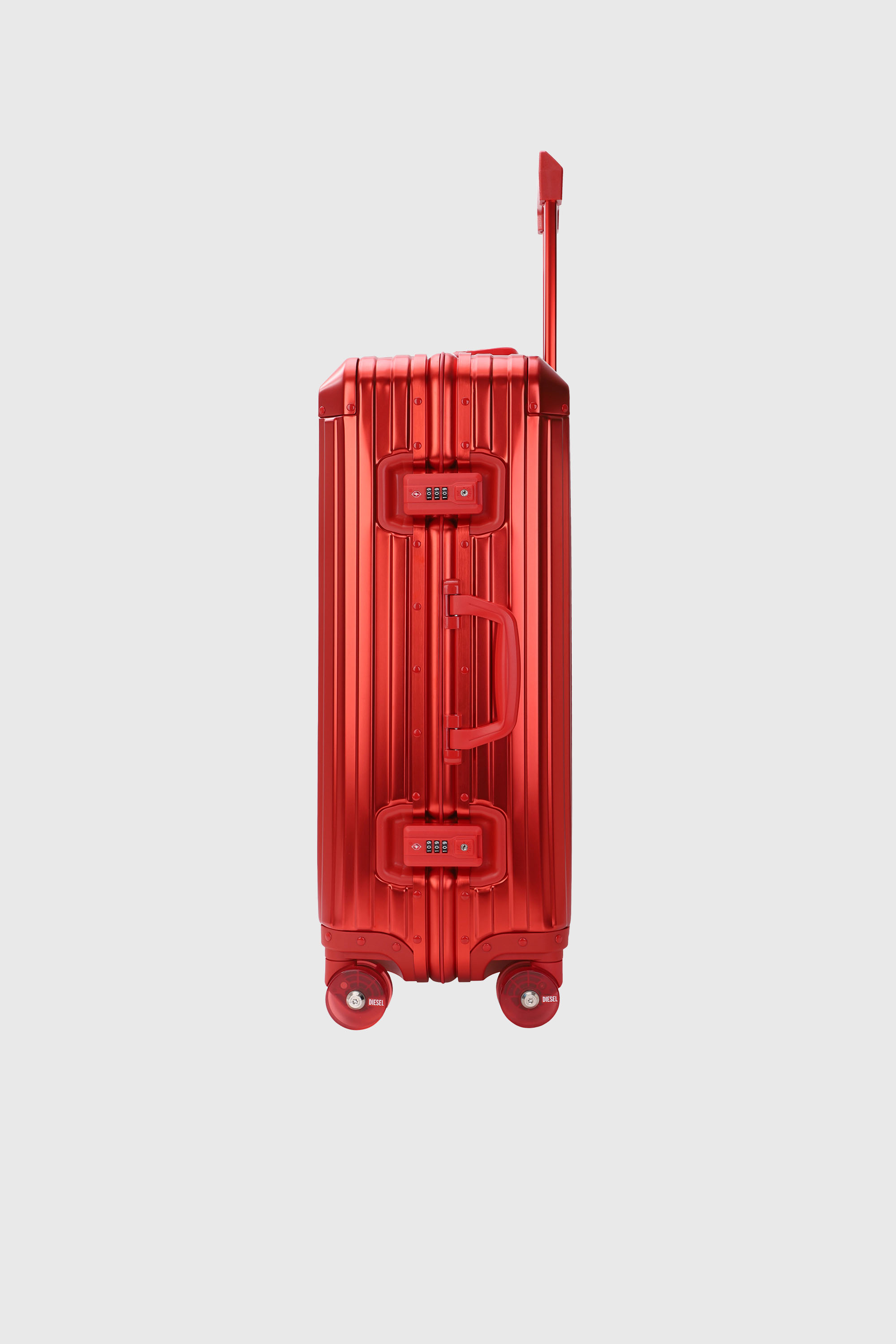 Diesel - DIESEL ALUMINUM TROLLEY- DSL002, Unisex's Aluminum suitcase size M in Red - 4