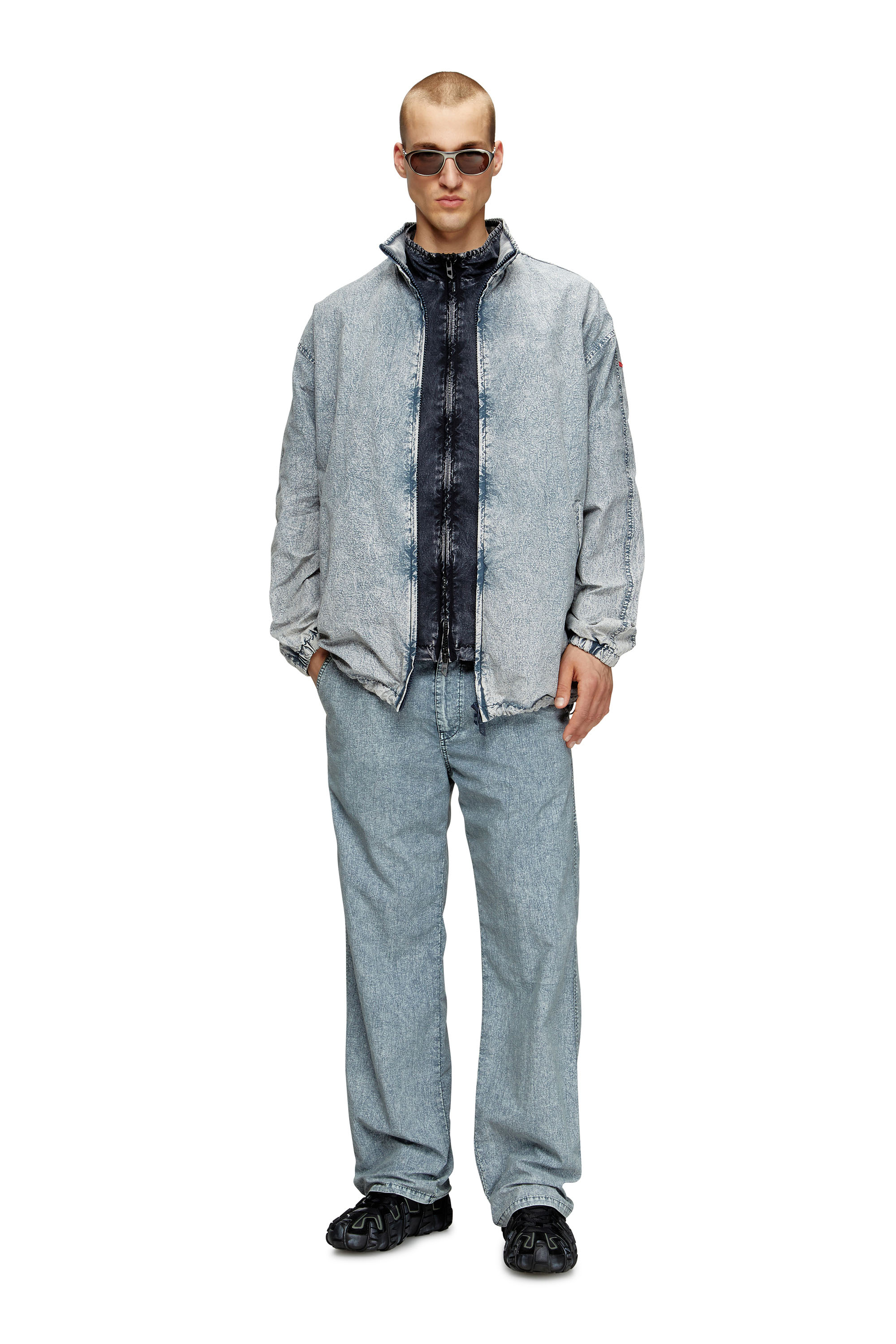 J-WILSON, Light Blue Diesel - J-WILSON, Man's Jacket in recycled nylon taslan in Light Blue - 1