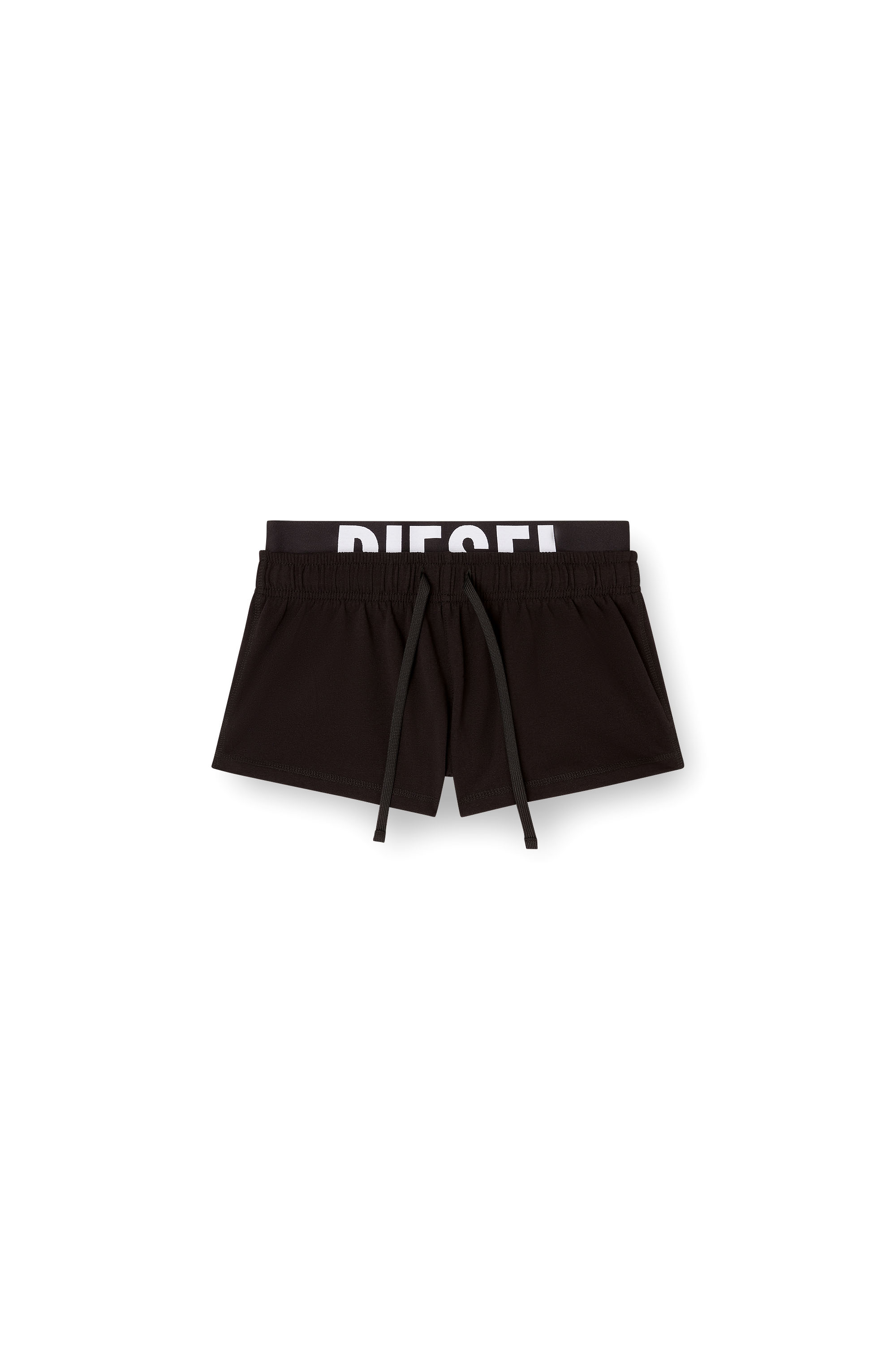Diesel - MIRANDA-D-POP, Woman's Short pants in cotton Terry with Diesel logo in Black - 4