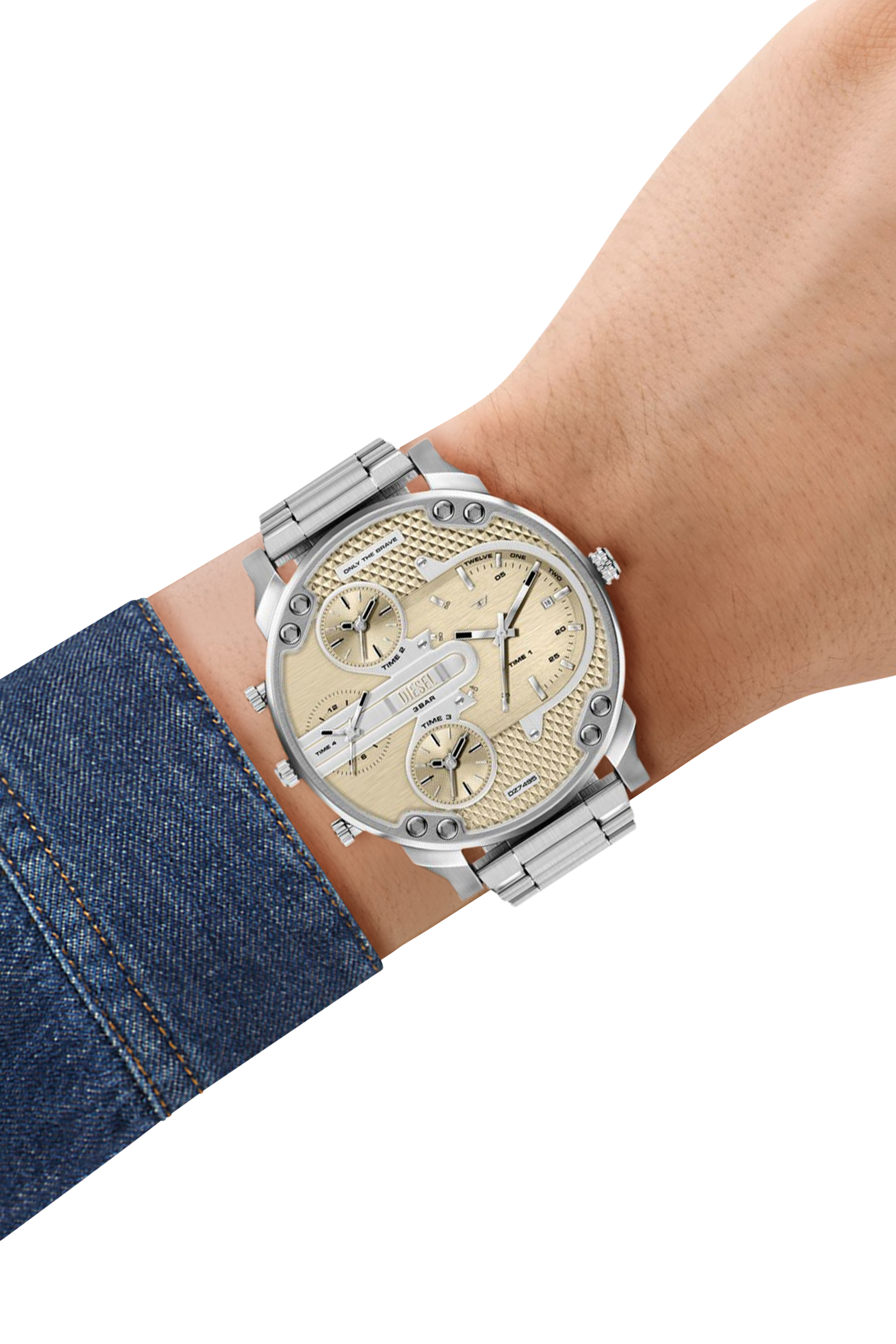 Diesel - DZ7495 WATCH, Man's Mr. Daddy Slim Stainless Steel Watch in Silver - 7