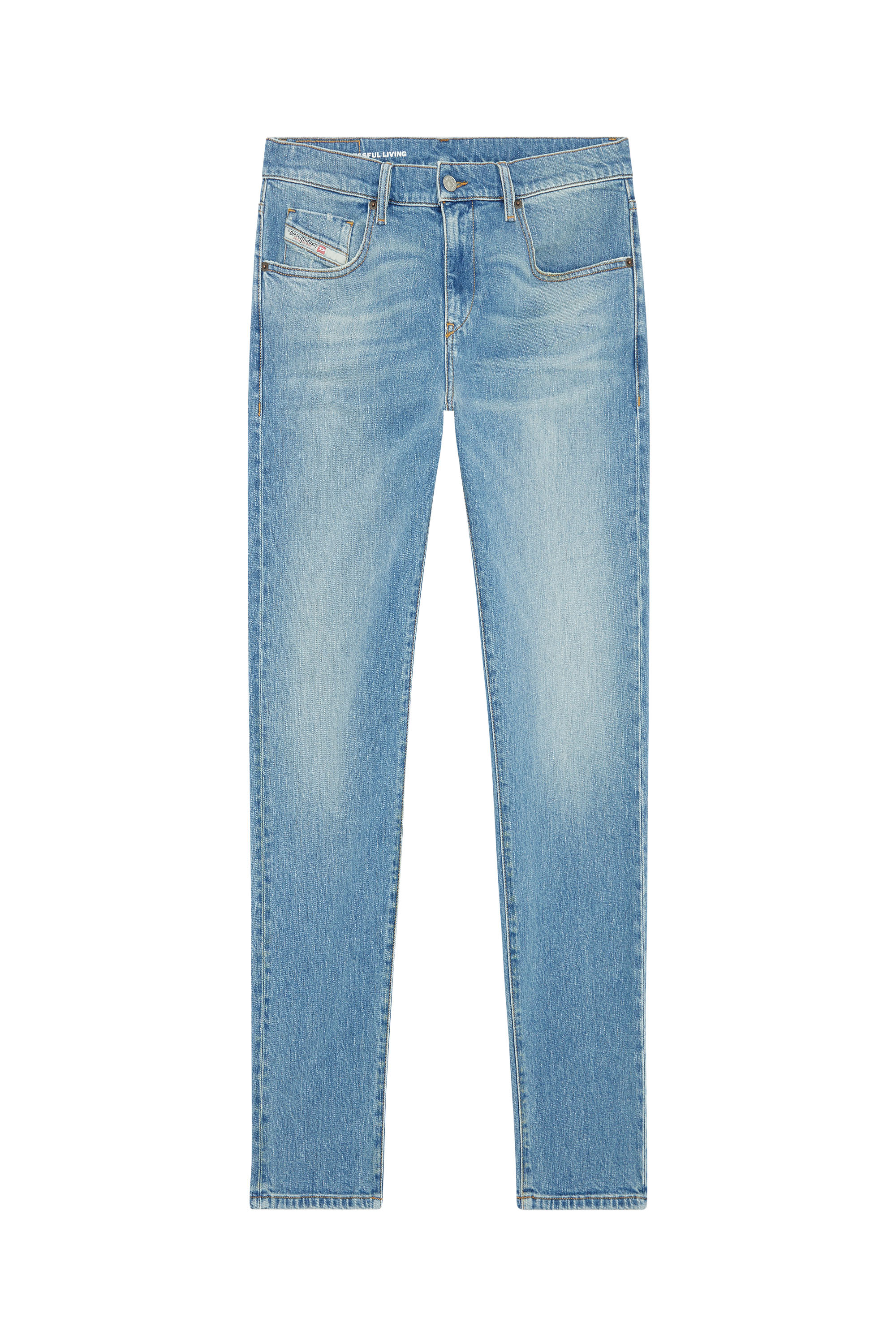 Diesel - 2019 D-Strukt 007L3 Slim Jeans, Light Blue - Image 5