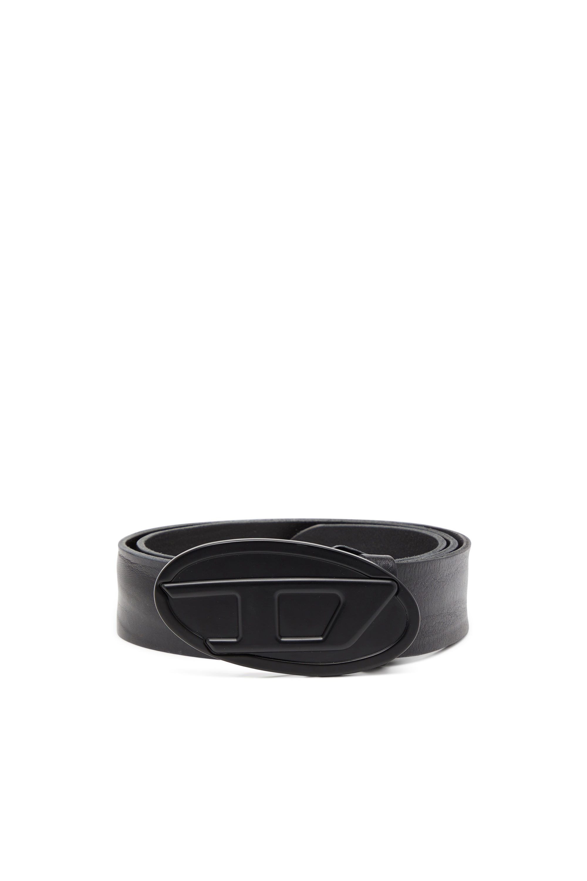 Diesel - B-1DR 2.0, Man's 4cm belt in waxed leather in Black - 1