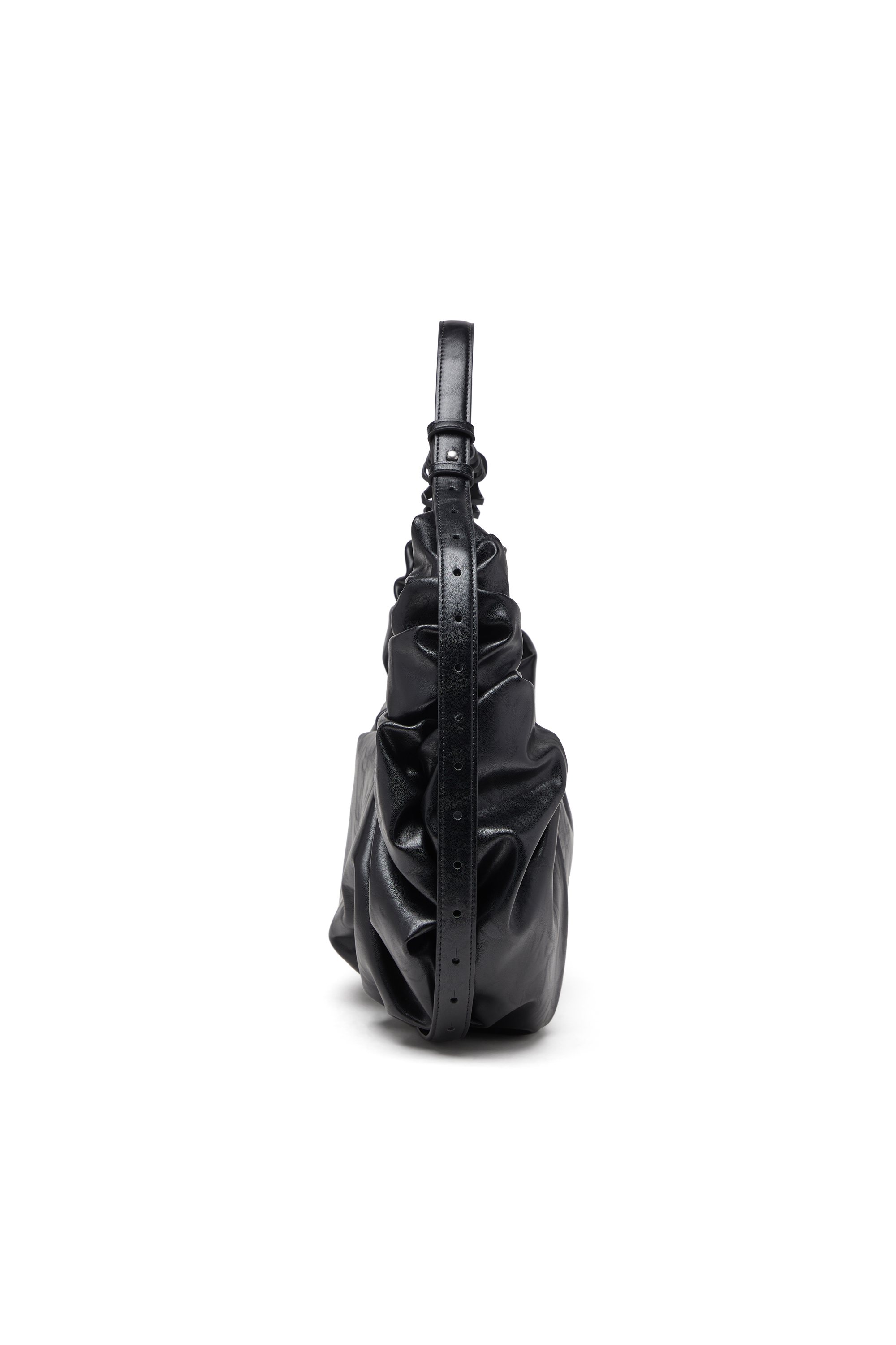 Women's Grab-D-Large scrunched hobo bag | Black | Diesel